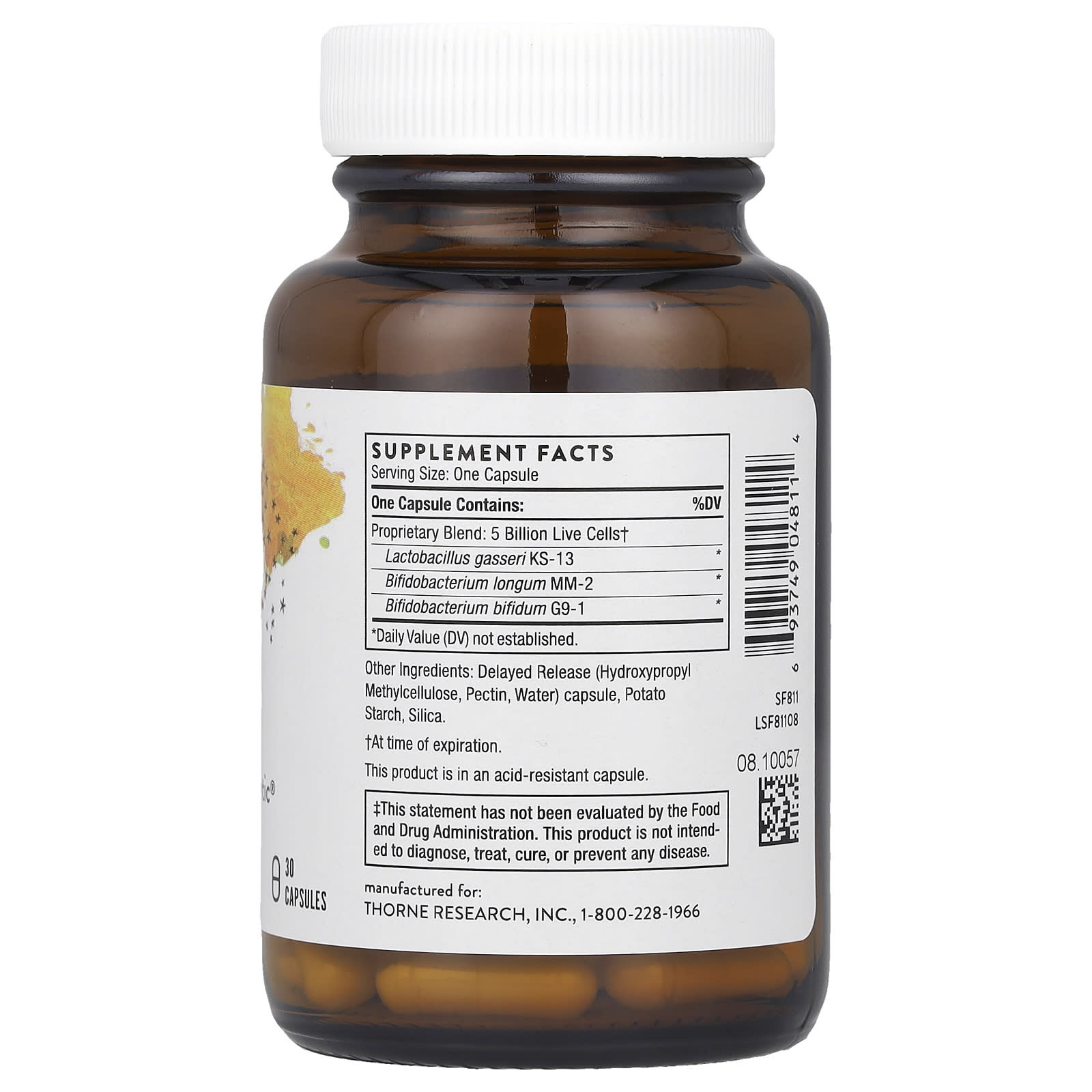 Thorne FloraMend Prime Probiotic – 30 gélules — photo 2 sur 2