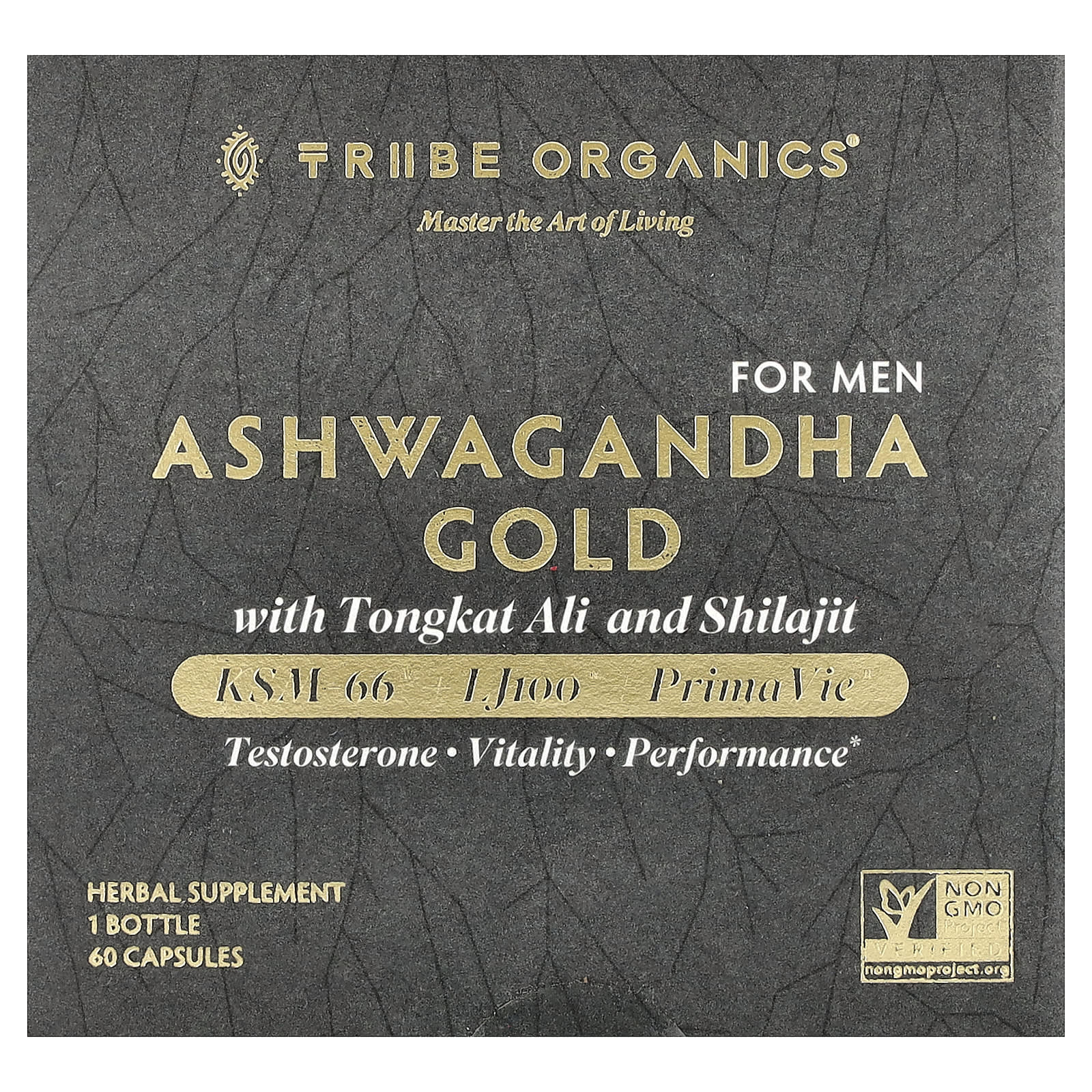 Tribe Organics Ashwagandha Gold, For Men – 60 gélules — Tunisie