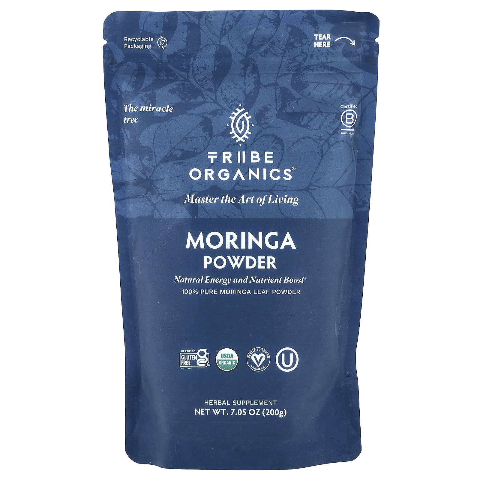 Tribe Organics Moringa Powder – 200 g — Tunisie