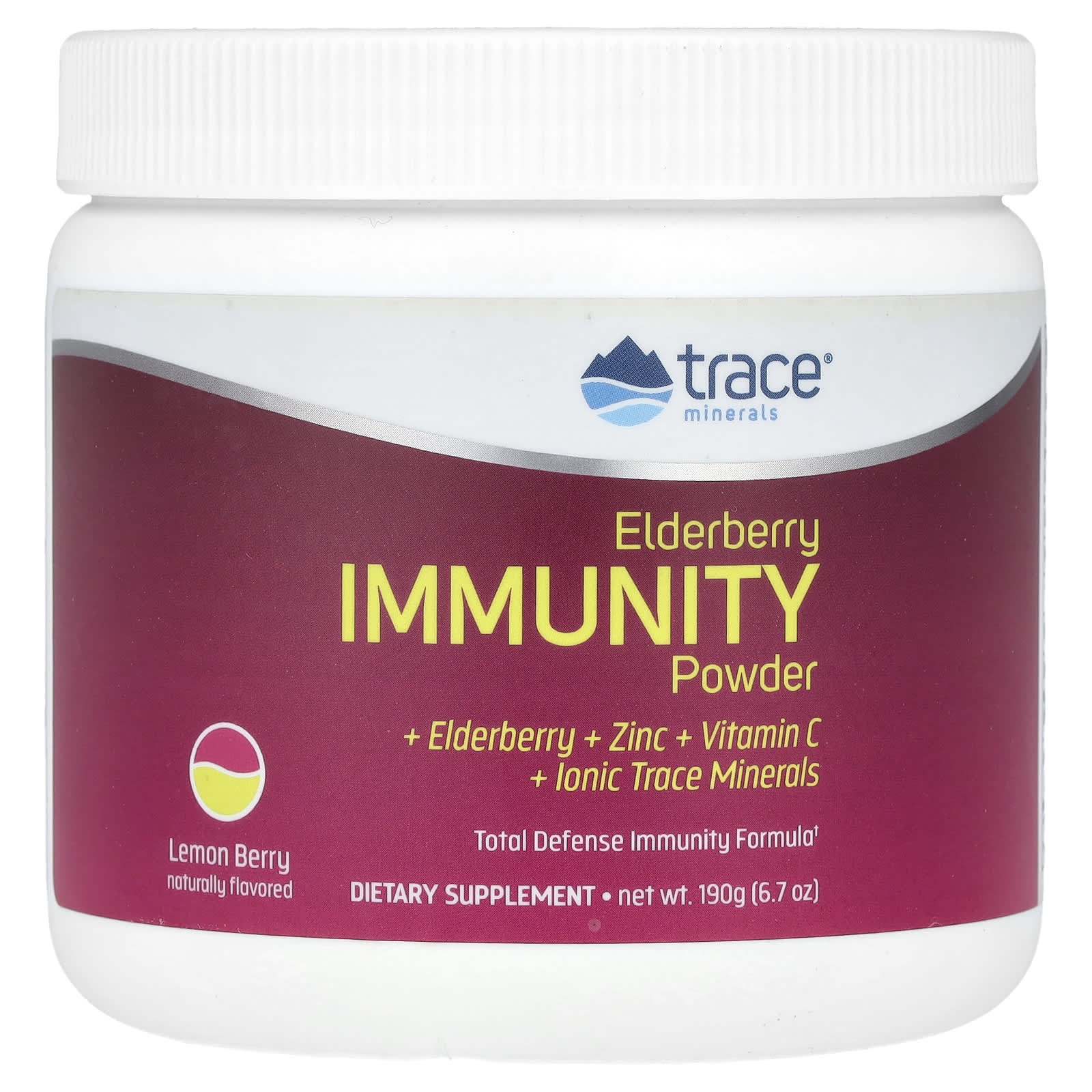 Trace Elderberry Immunity Powder, Lemon Berry – Elderberry Immunity Powder – 190 g — Tunisie