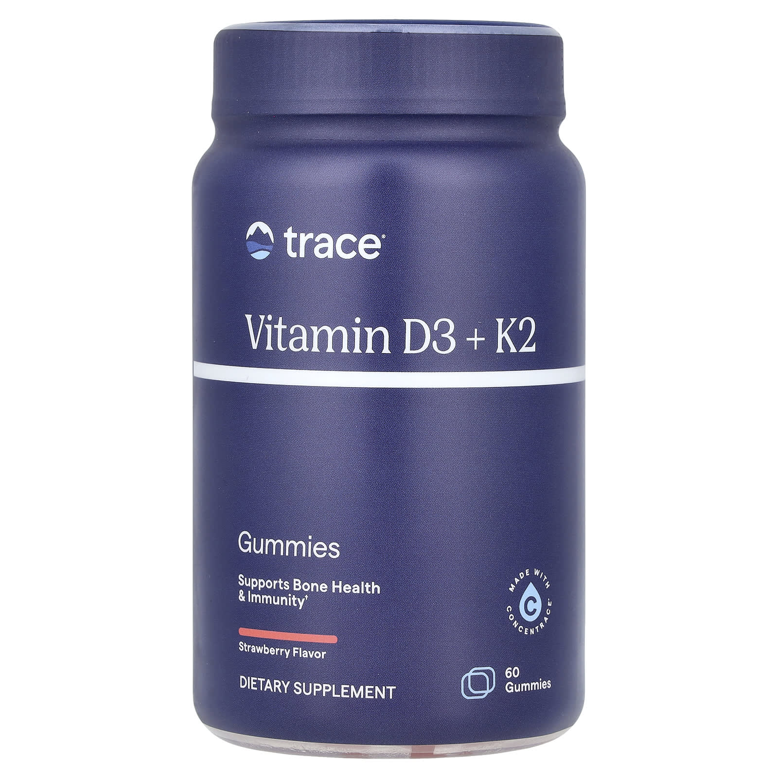 Trace Vitamin D3 + K2 Gummies – Strawberry – 2 gommes — Tunisie