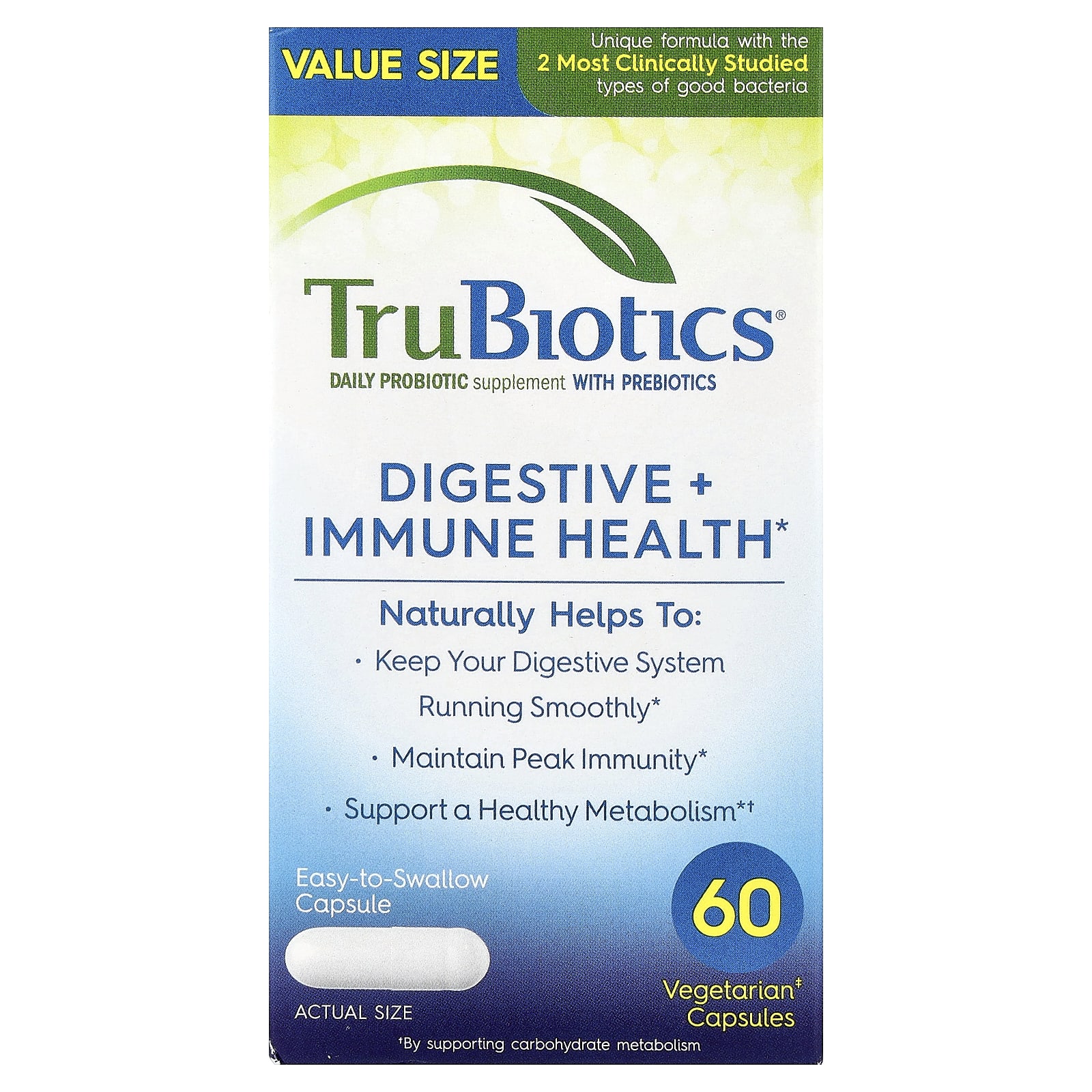 TruBiotics Digestive + Immune Health – 60 gélules végétales — Tunisie