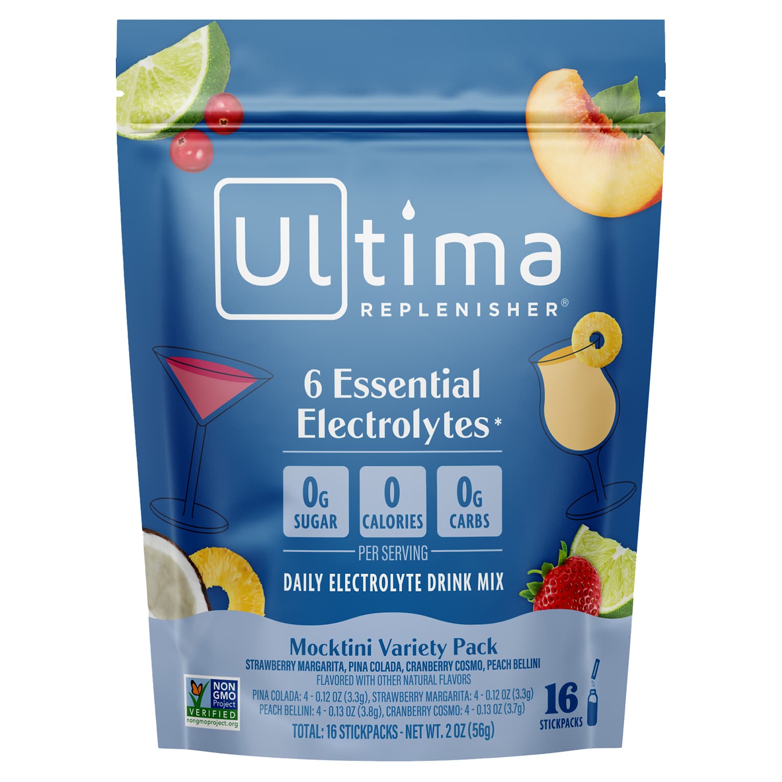 Ultima Replenisher 6 Essential Electrolytes, Daily Electrolyte Drink Mix, Mocktini Variety Pack – 56 g — Tunisie