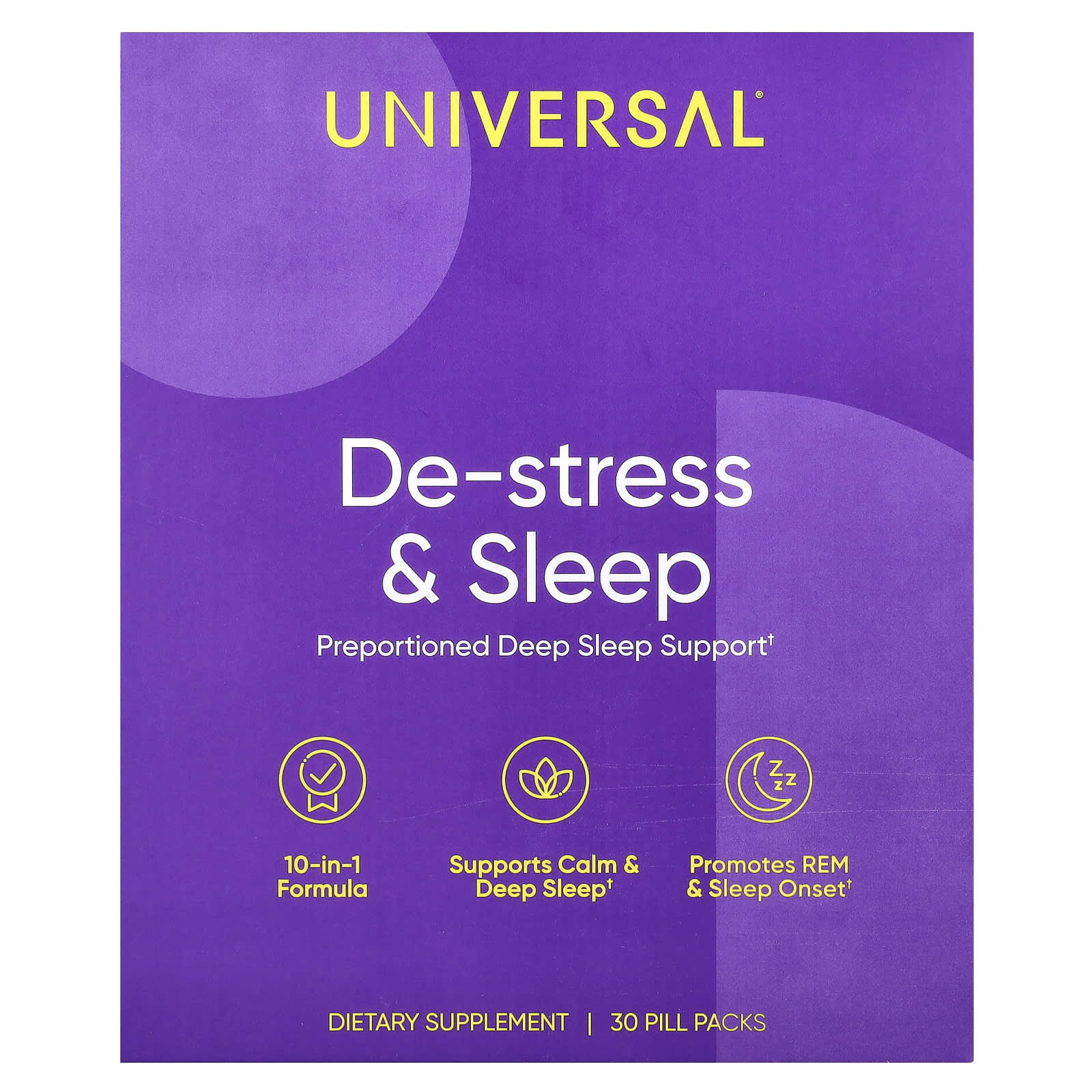 Universal U De-Stress & Sleep, 30 Pill Packs — Tunisie