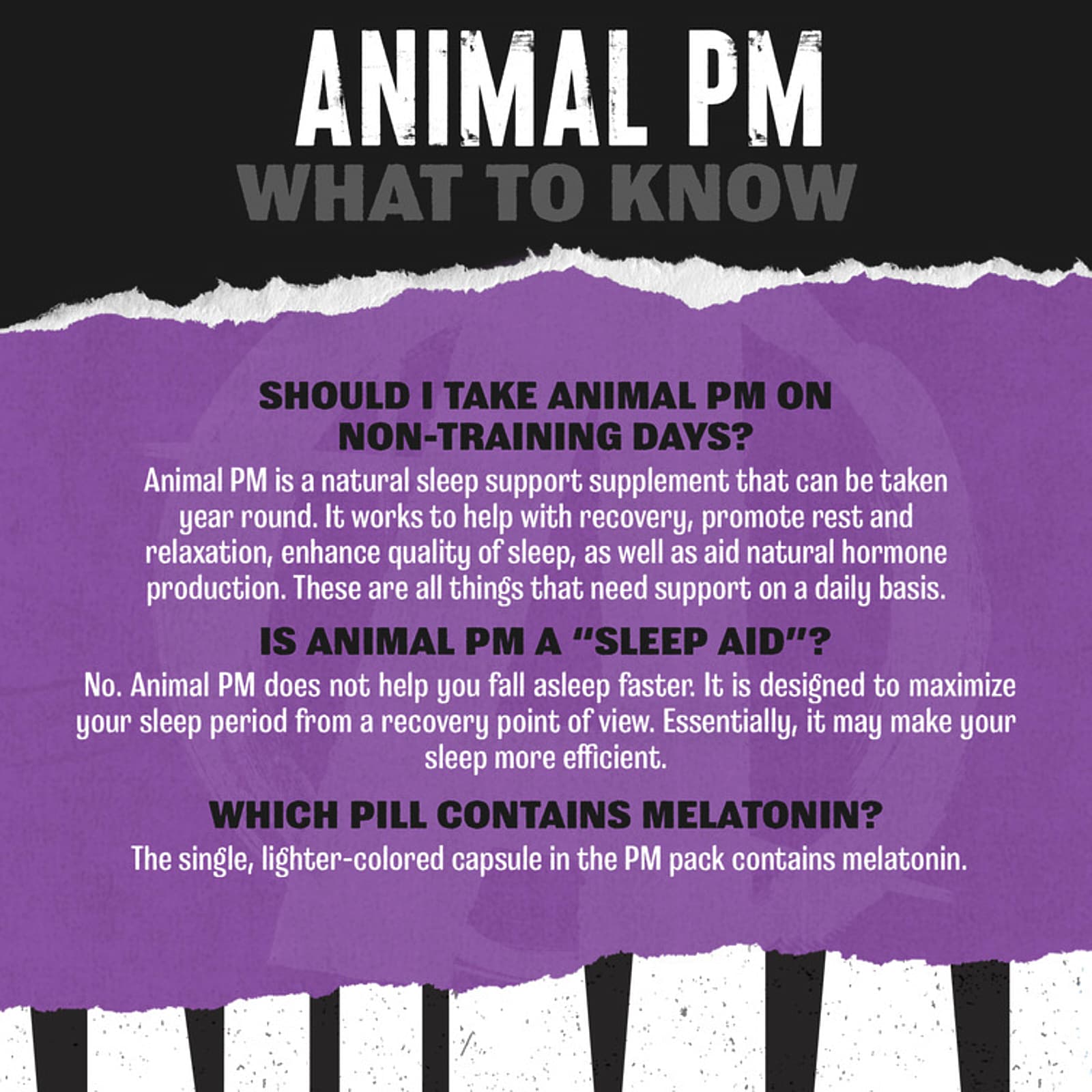 Animal PM, Sleep & Nighttime Recovery, 30 Packs — étiquette 6