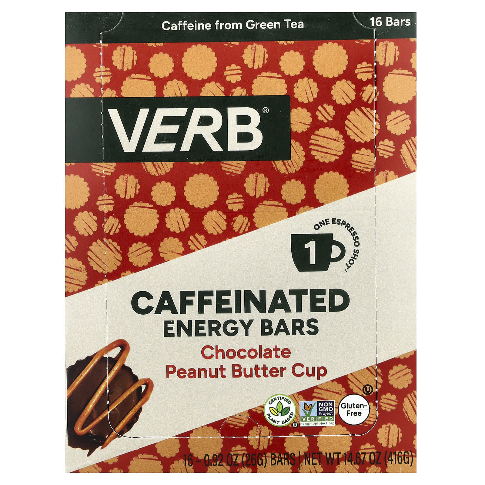 Verb Energy Caffeinated Energy Bars – Chocolate Peanut Butter Cup – 26 g — Tunisie