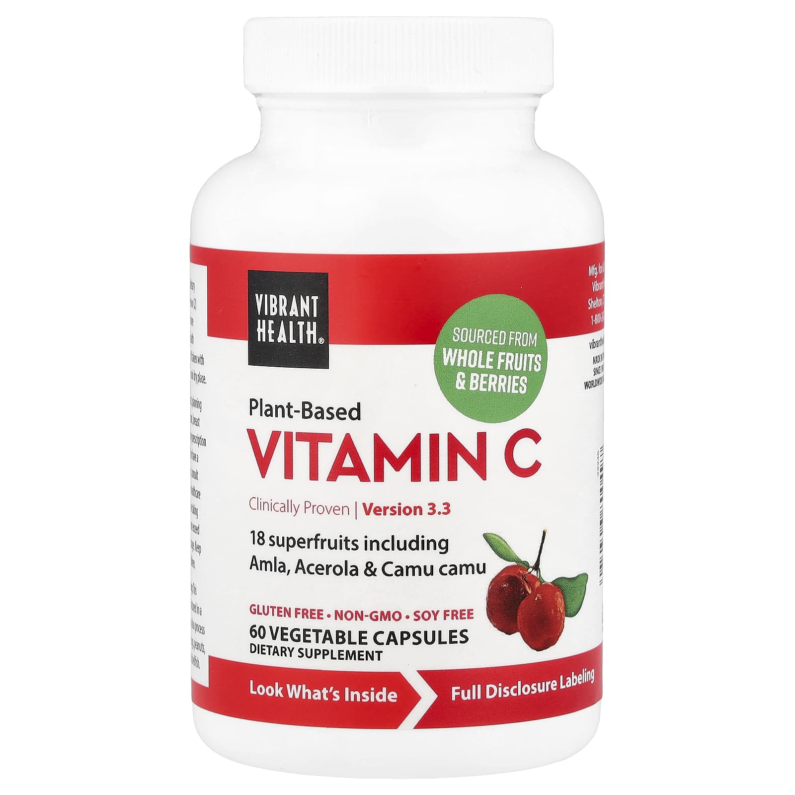 Vibrant Health Plant-Based Vitamin C, 60 Vegetable Capsules — Tunisie