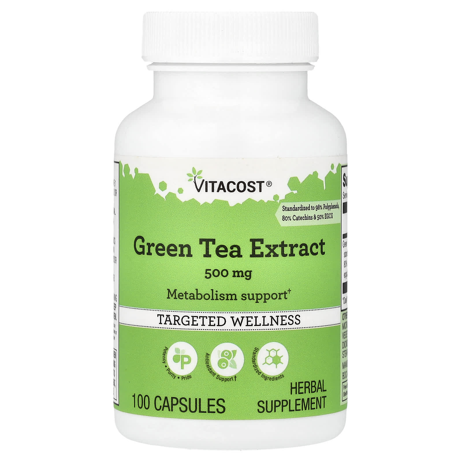 Vitacost Green Tea Extract – 100 gélules — Tunisie