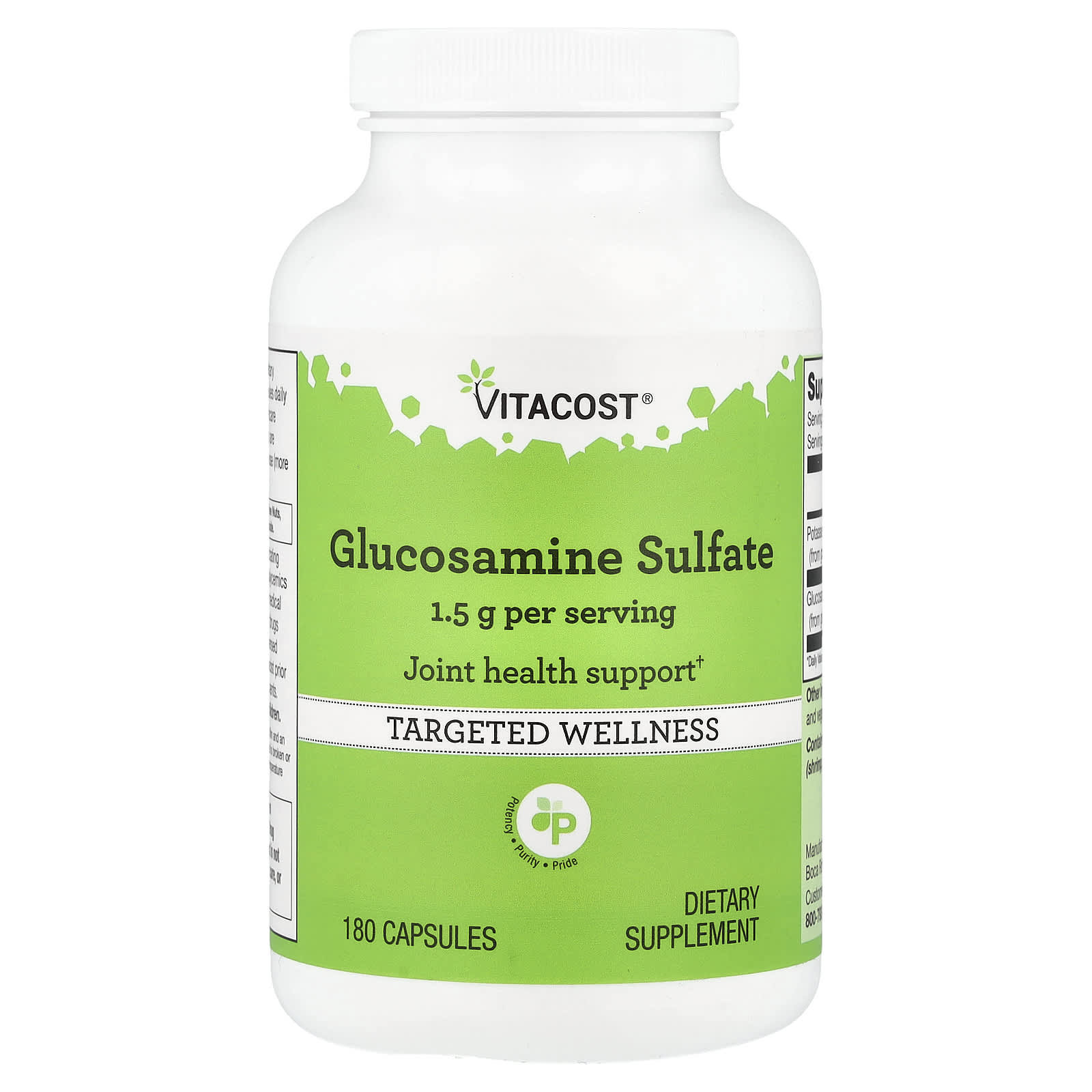 Vitacost Glucosamine Sulfate – 180 gélules — Tunisie