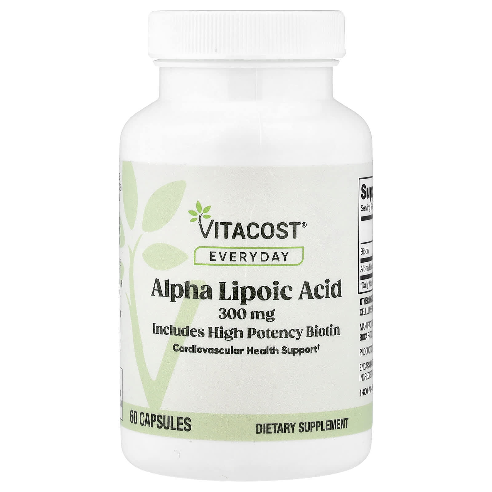 Vitacost Everyday, Alpha Lipoic Acid – 60 gélules — Tunisie
