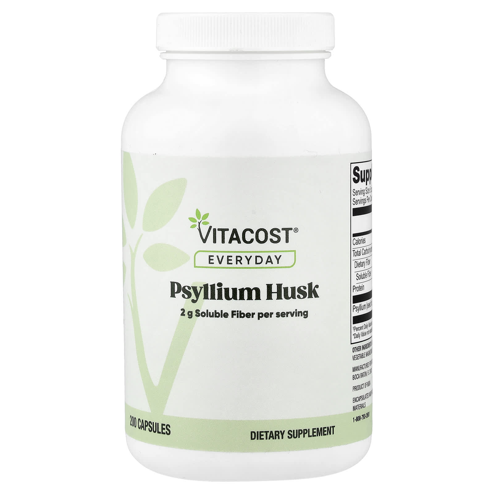 Vitacost Everyday, Psyllium Husks – 200 gélules — Tunisie