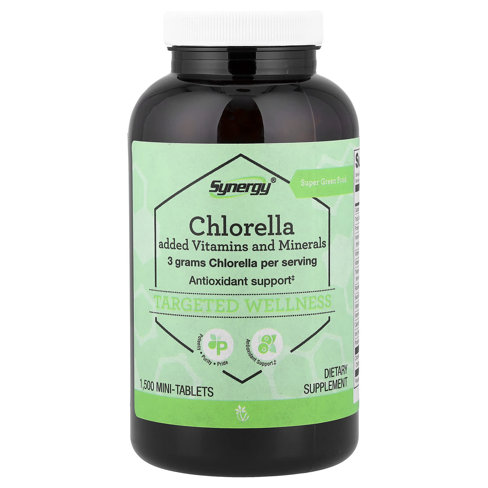 Vitacost Synergy, Chlorella, 1, 500 Mini Tablets — Tunisie