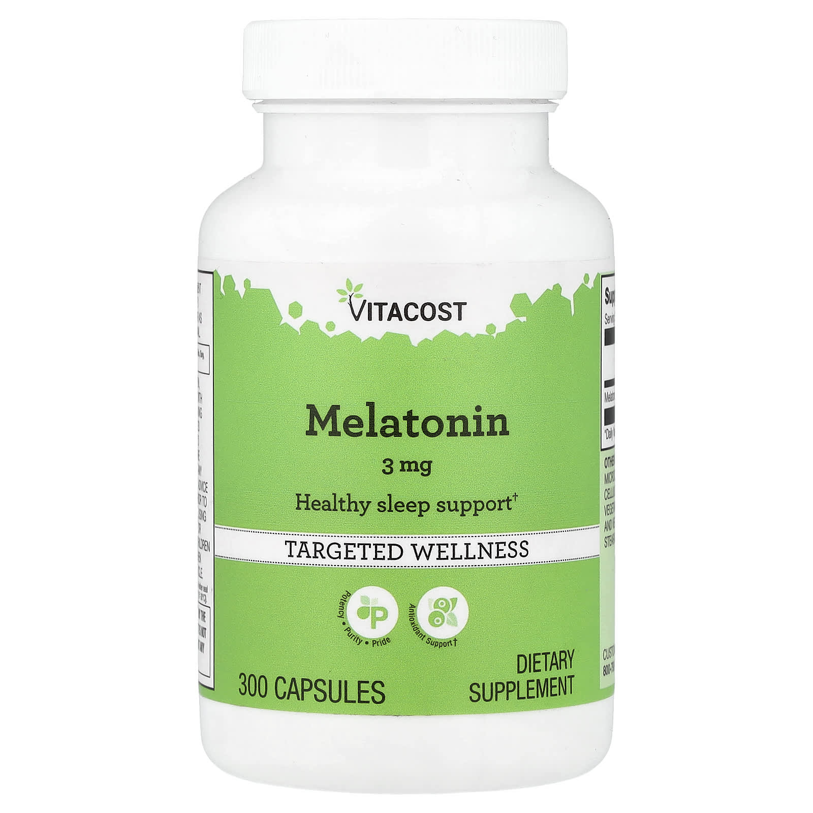 Vitacost Melatonin – 3 mg – 300 gélules — Tunisie