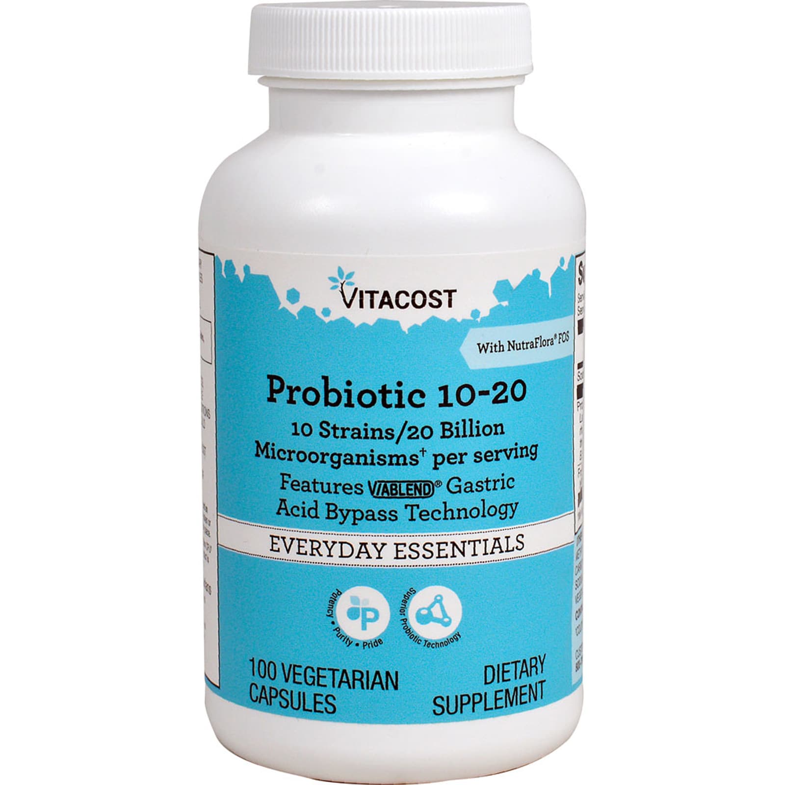 Vitacost Probiotic 10-20 With NutraFlora FOS – 100 gélules végétales — Tunisie
