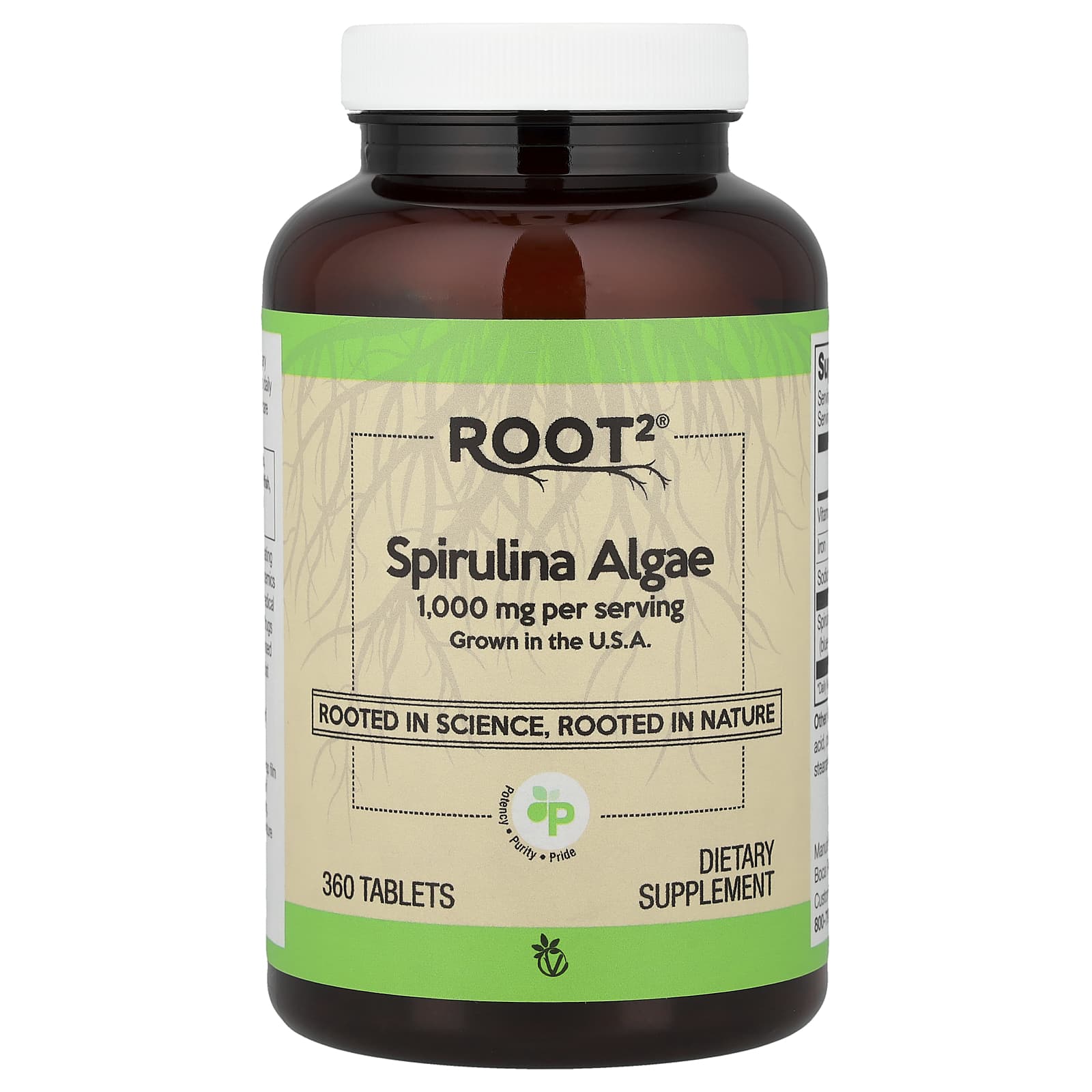 Vitacost Root2, Spirulina Algae – 360 comprimés — Tunisie