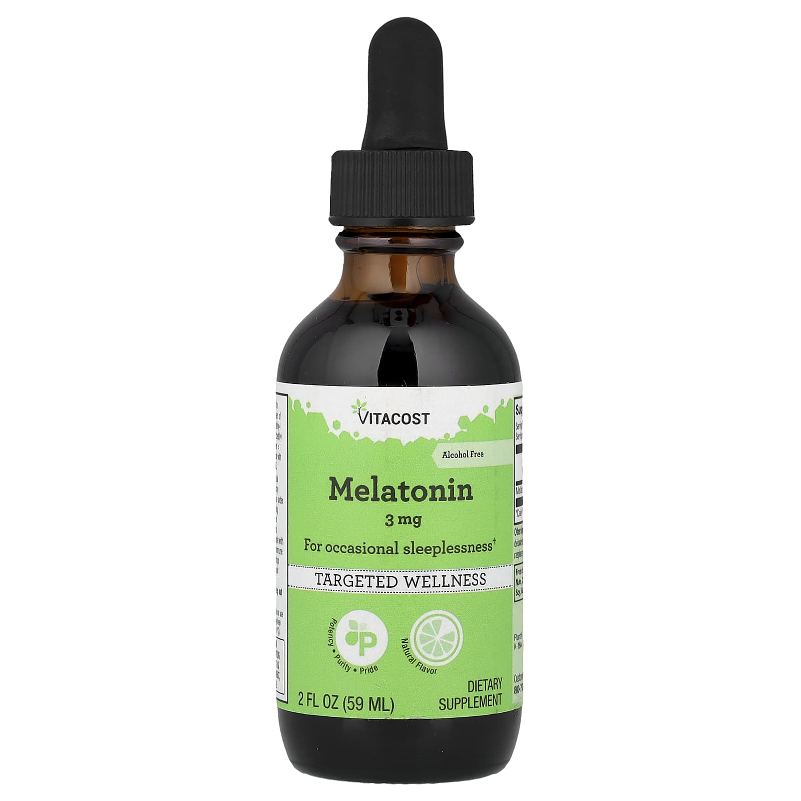 Vitacost Melatonin, Alcohol Free, Natural – 59 ml — Tunisie