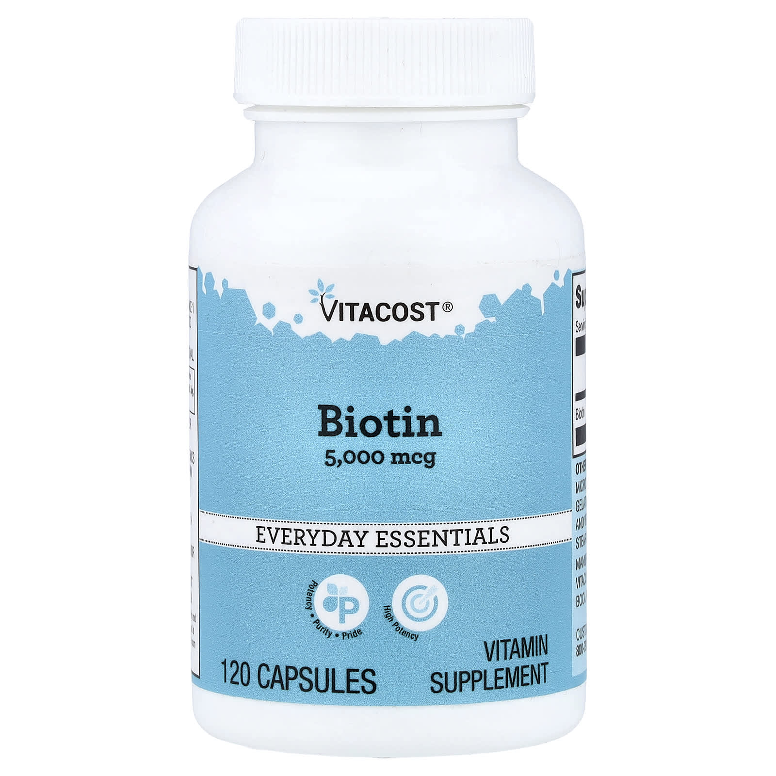 Vitacost Biotin – 120 gélules — Tunisie