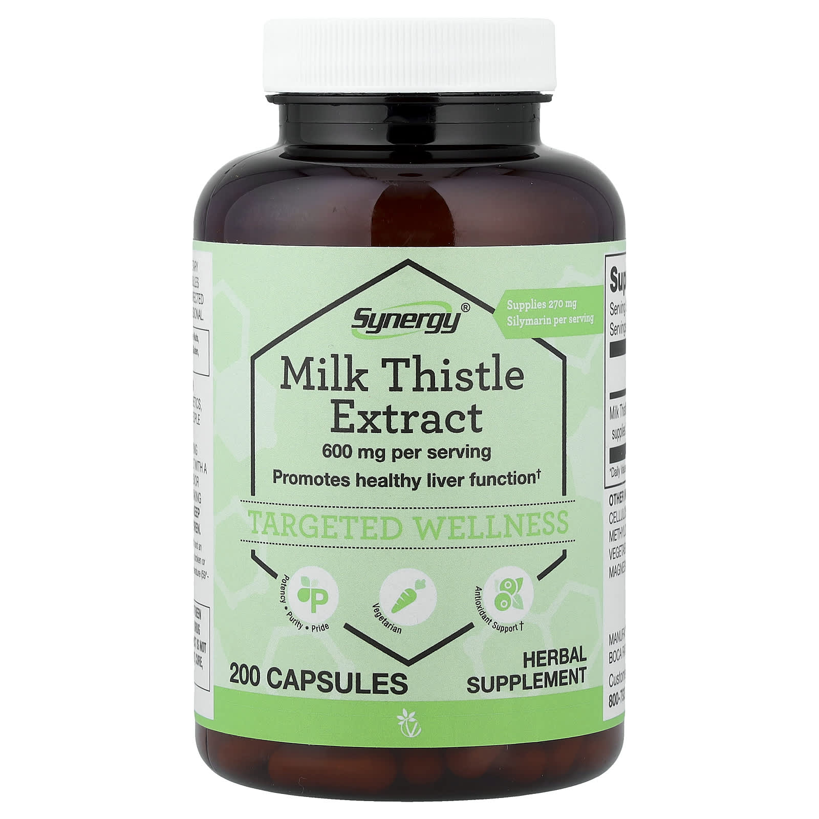 Vitacost Synergy, Milk Thistle Extract – 200 gélules — Tunisie