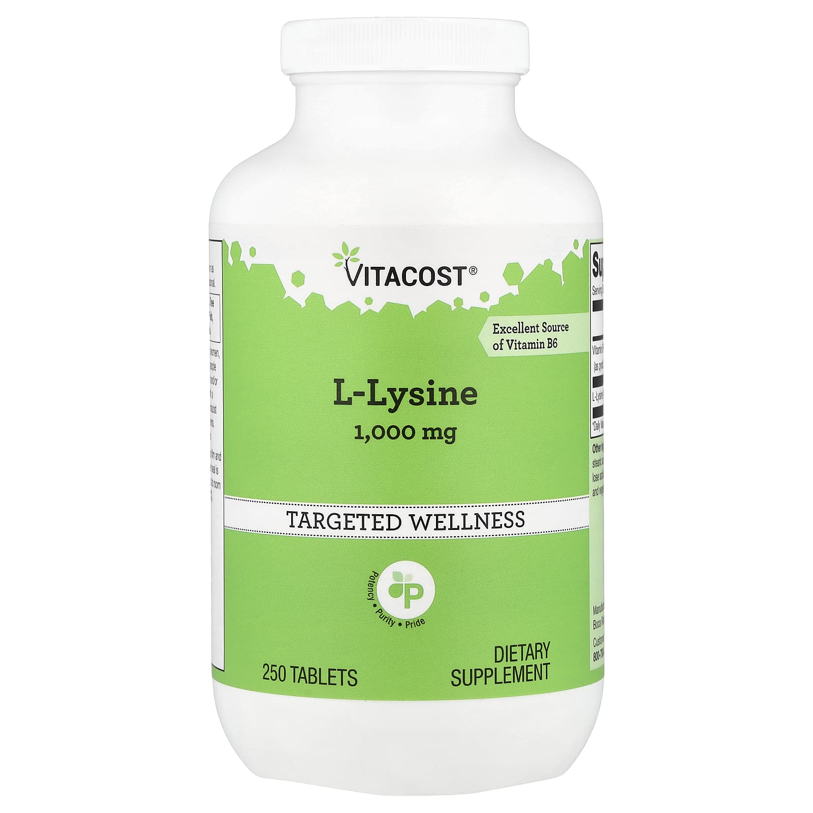 Vitacost L-Lysine – 250 comprimés — Tunisie