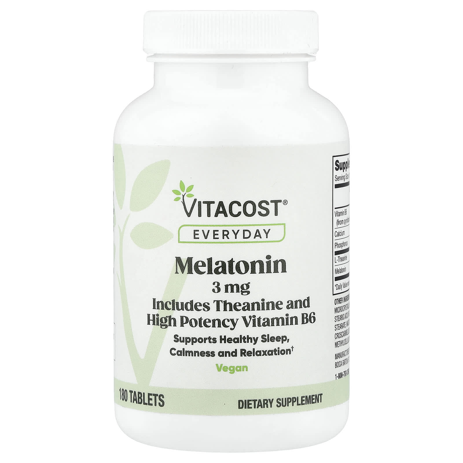 Vitacost Everyday, Melatonin – 180 comprimés — Tunisie