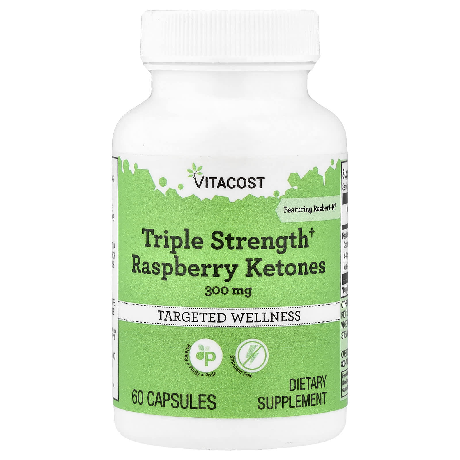 Vitacost Raspberry Ketones – Raspberry Ketones – 60 gélules — Tunisie