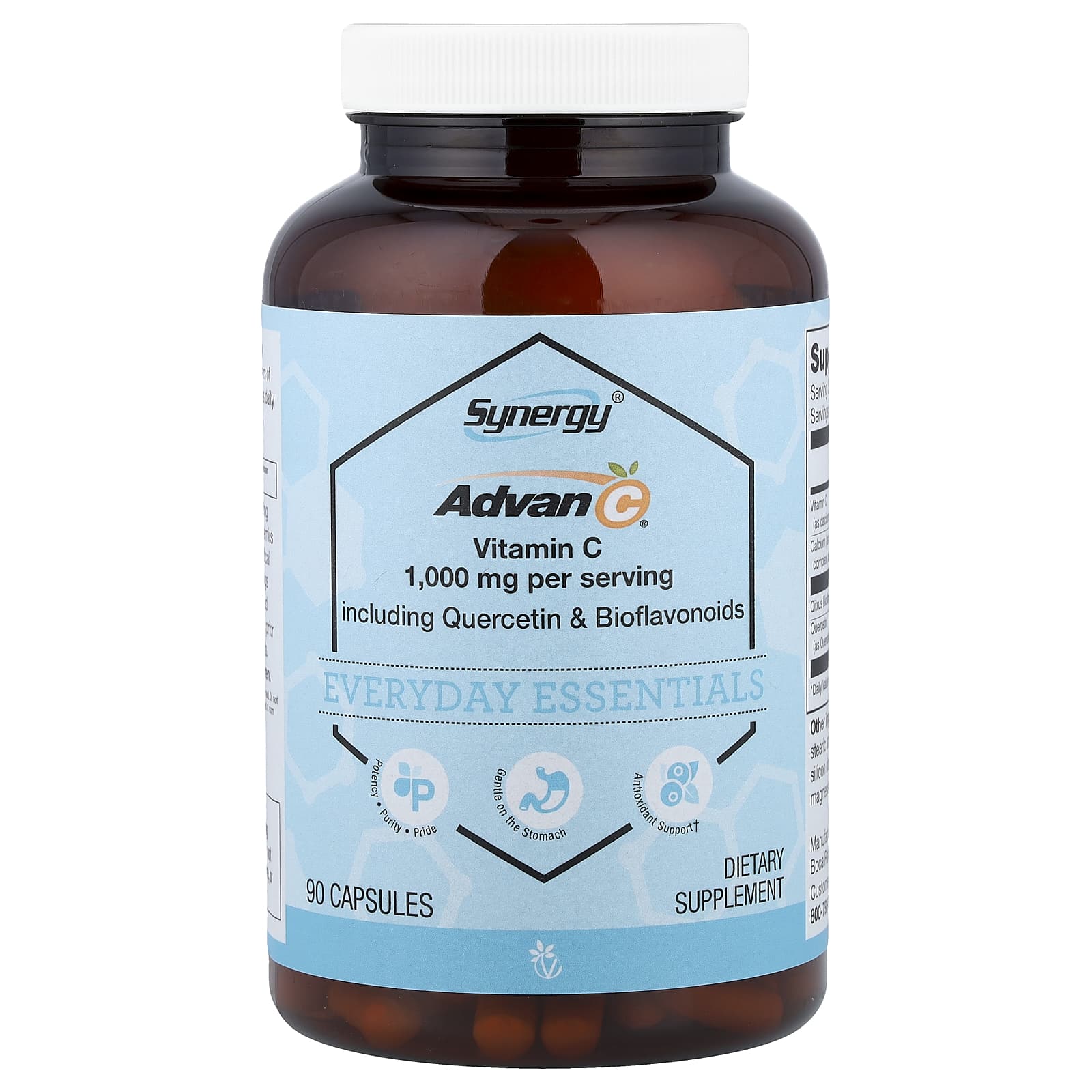 Vitacost Synergy, Advan-C Including Quercetin & Bioflavonoids – 90 gélules — Tunisie