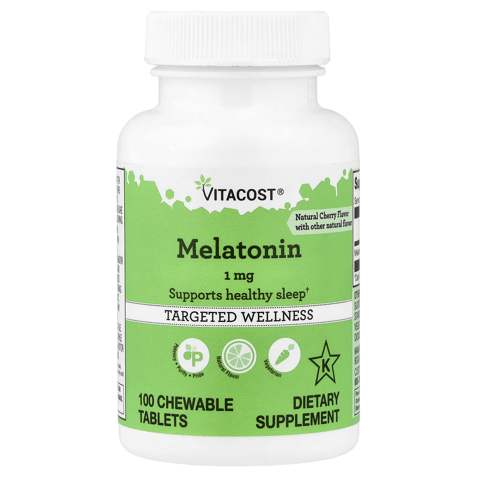 Vitacost Melatonin – Natural Cherry – 1 mg — Tunisie