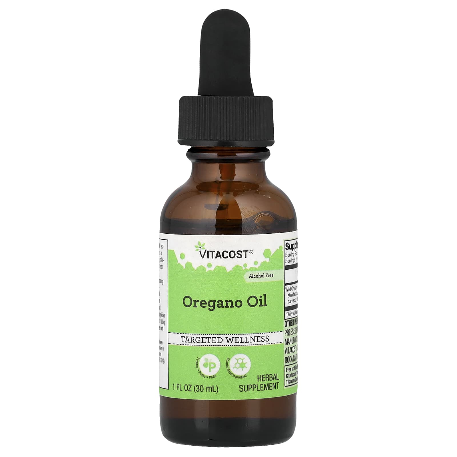 Vitacost Oregano Oil, Alcohol Free – 30 ml — Tunisie