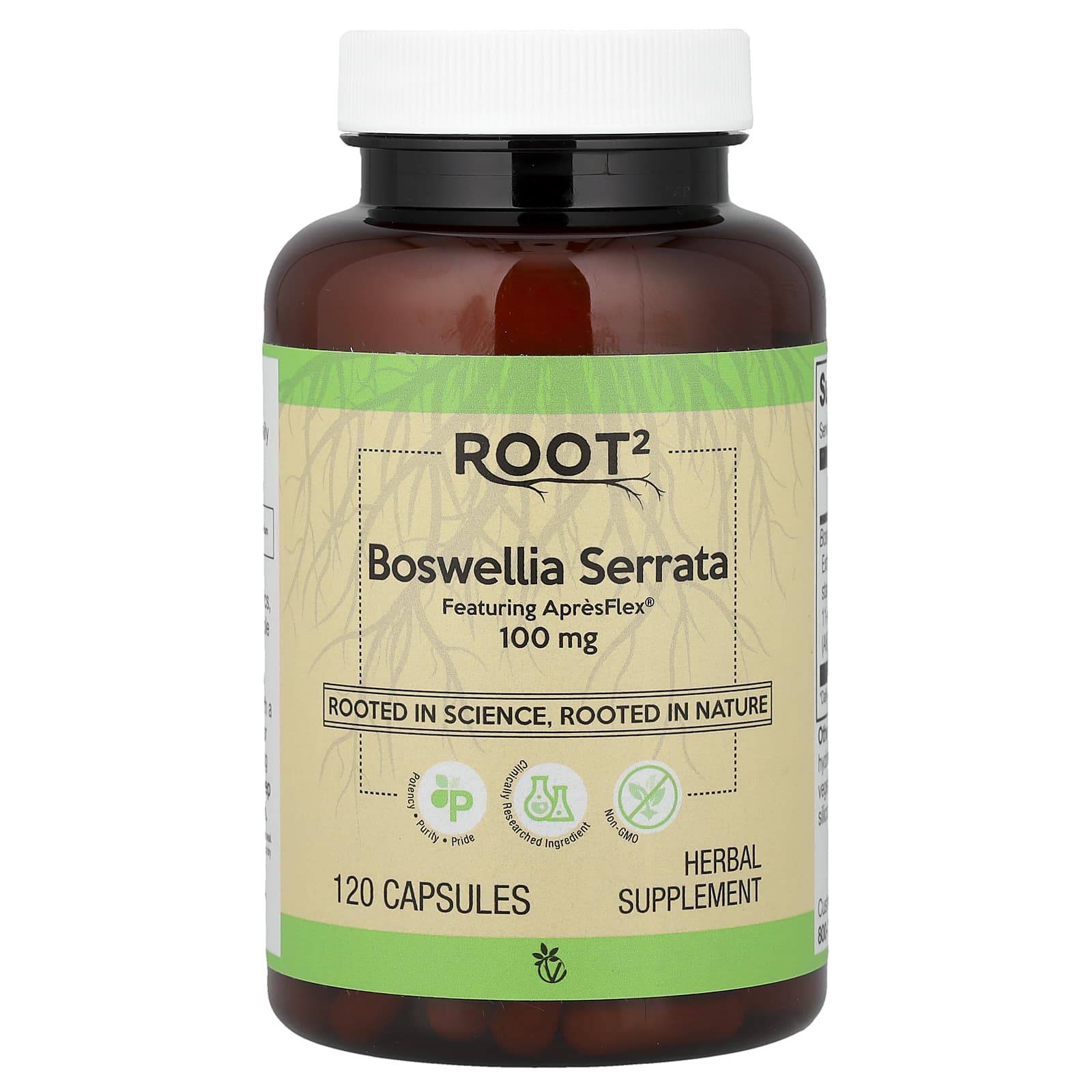 Vitacost Root2, Boswellia Serrata Featuring AprésFlex – 120 gélules — Tunisie