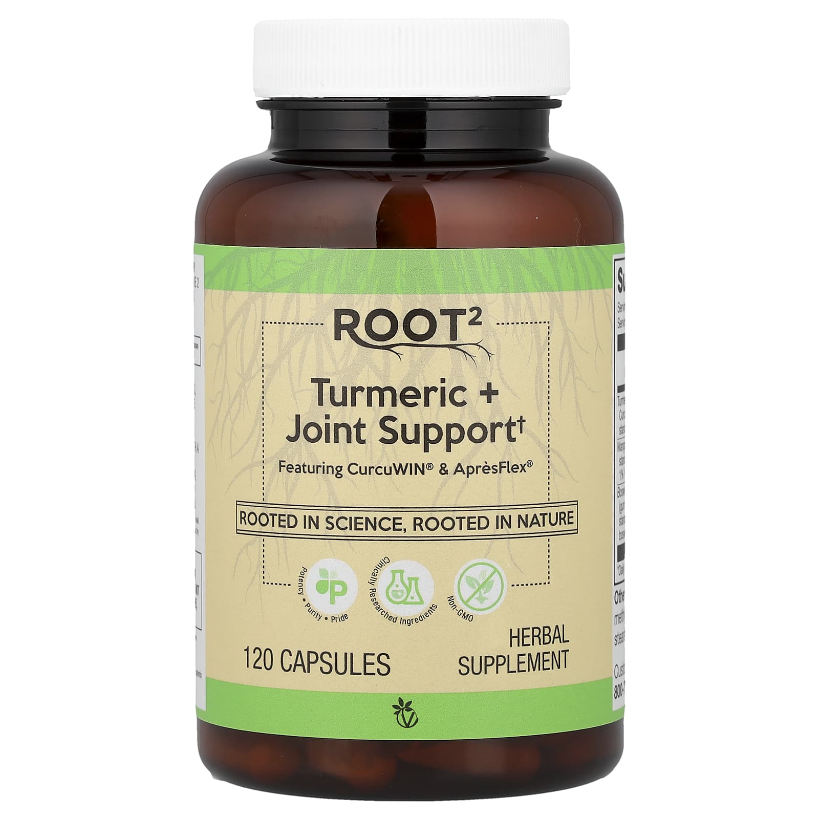 Vitacost Root2, Turmeric + Joint Support – 120 gélules — Tunisie