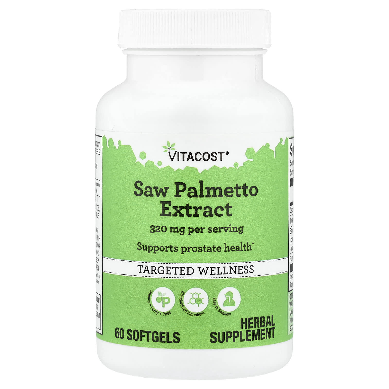 Vitacost Saw Palmetto Extract – 60 capsules molles — Tunisie