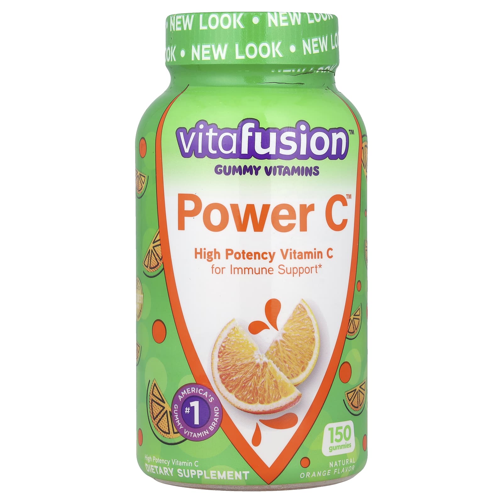 VitaFusion Power C, High Potency Vitamin C Gummies – Natural Orange – 150 gommes — Tunisie