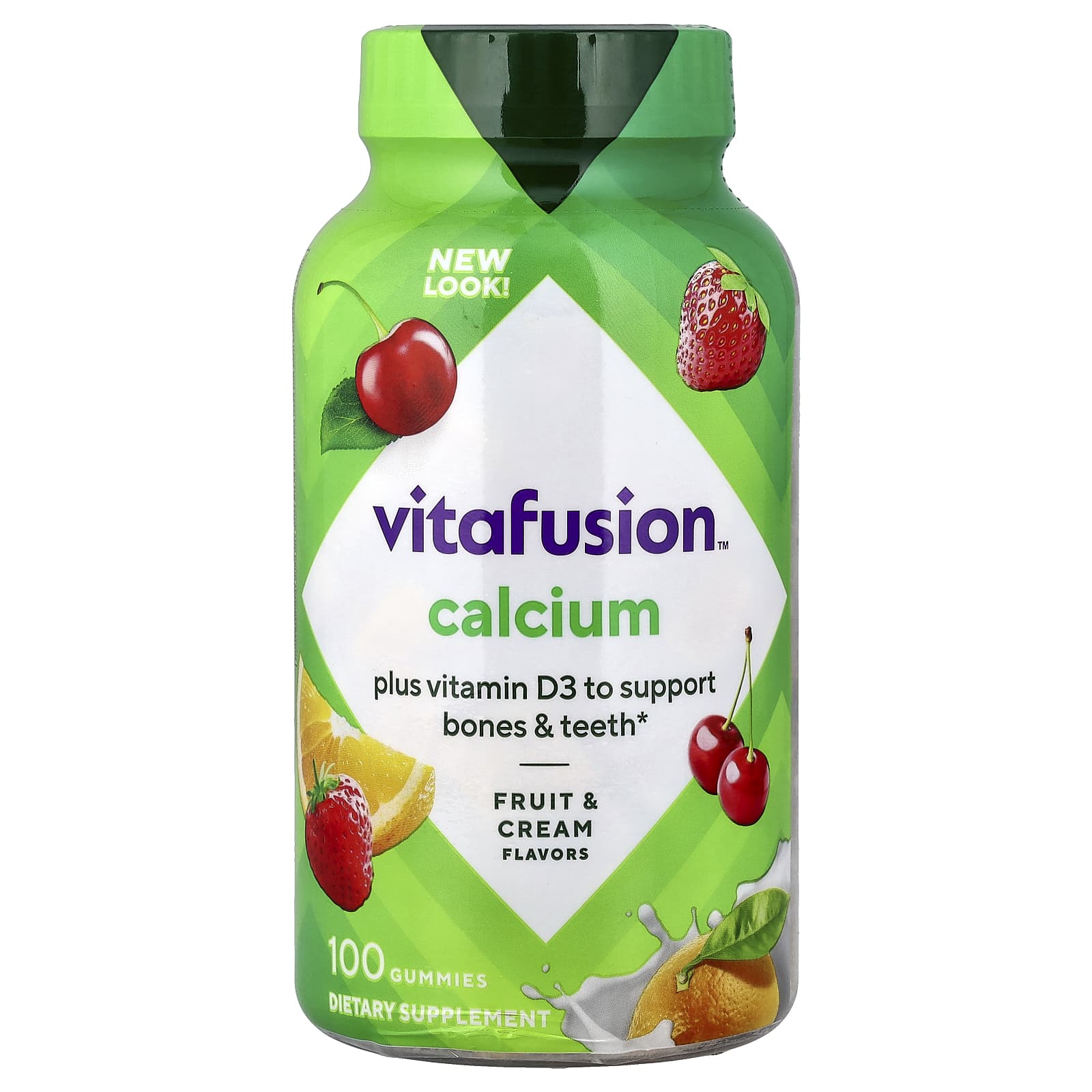 VitaFusion Calcium Gummies – Fruit & Cream – 100 gommes — Tunisie