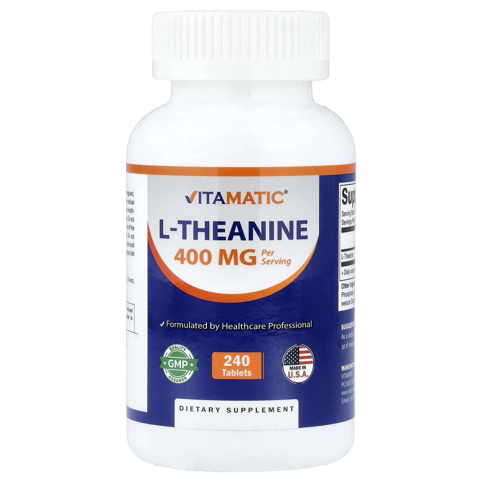 Vitamatic L-Theanine – 240 comprimés — Tunisie
