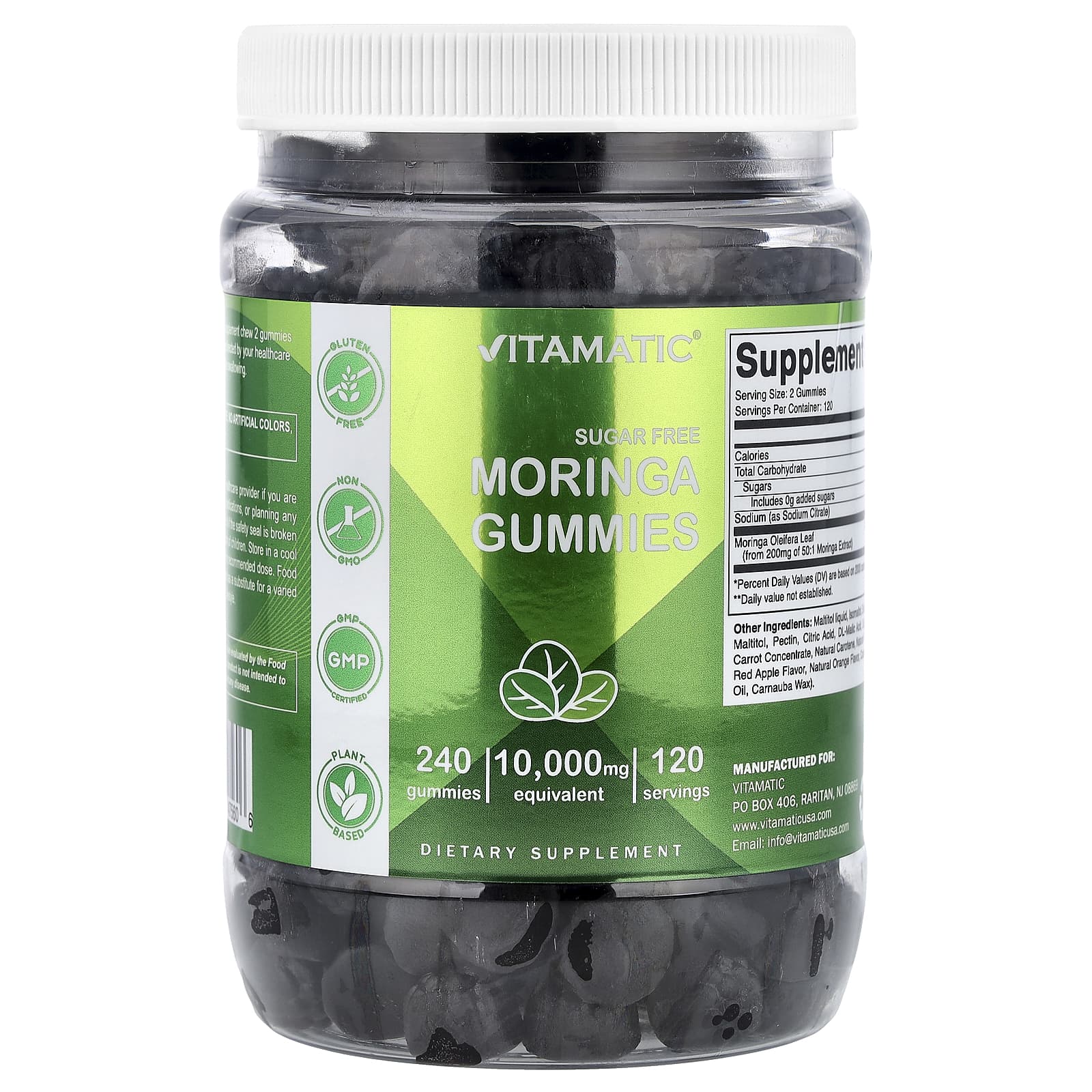 Vitamatic Moringa Gummies, Sugar Free – 240 gommes — Tunisie