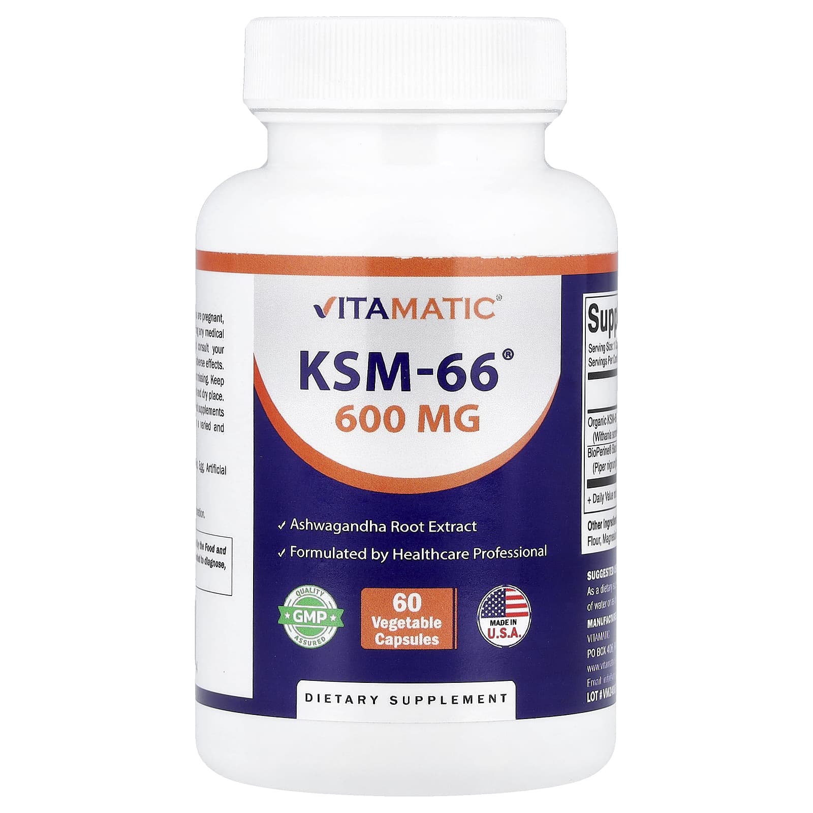 Vitamatic KSM-66, 60 Vegetable Capsules — Tunisie