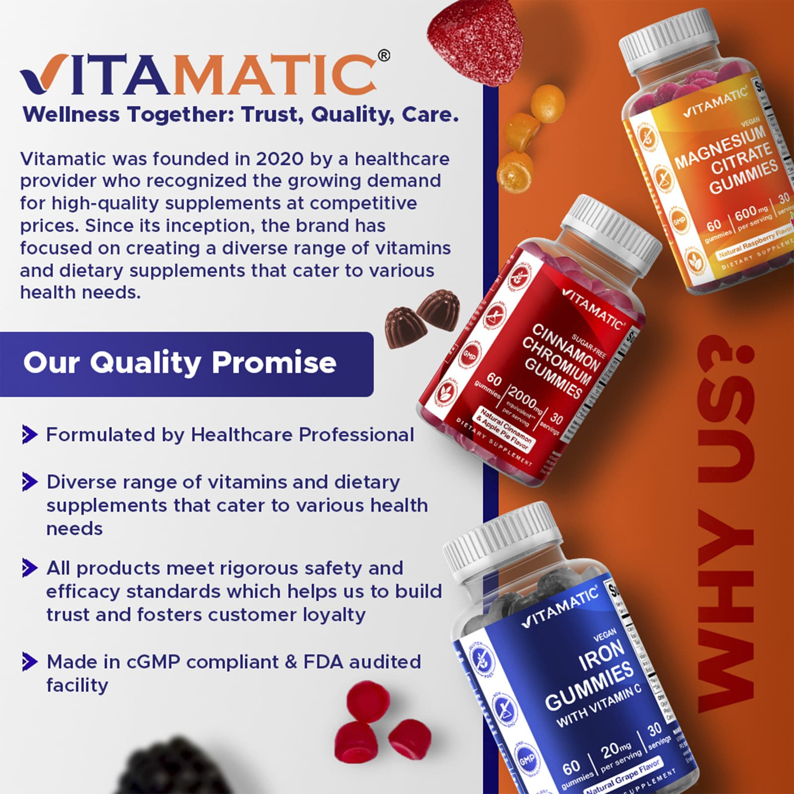 Vitamatic Vegan Magnesium Citrate Gummies – Natural Raspberry – 240 gommes — étiquette 5
