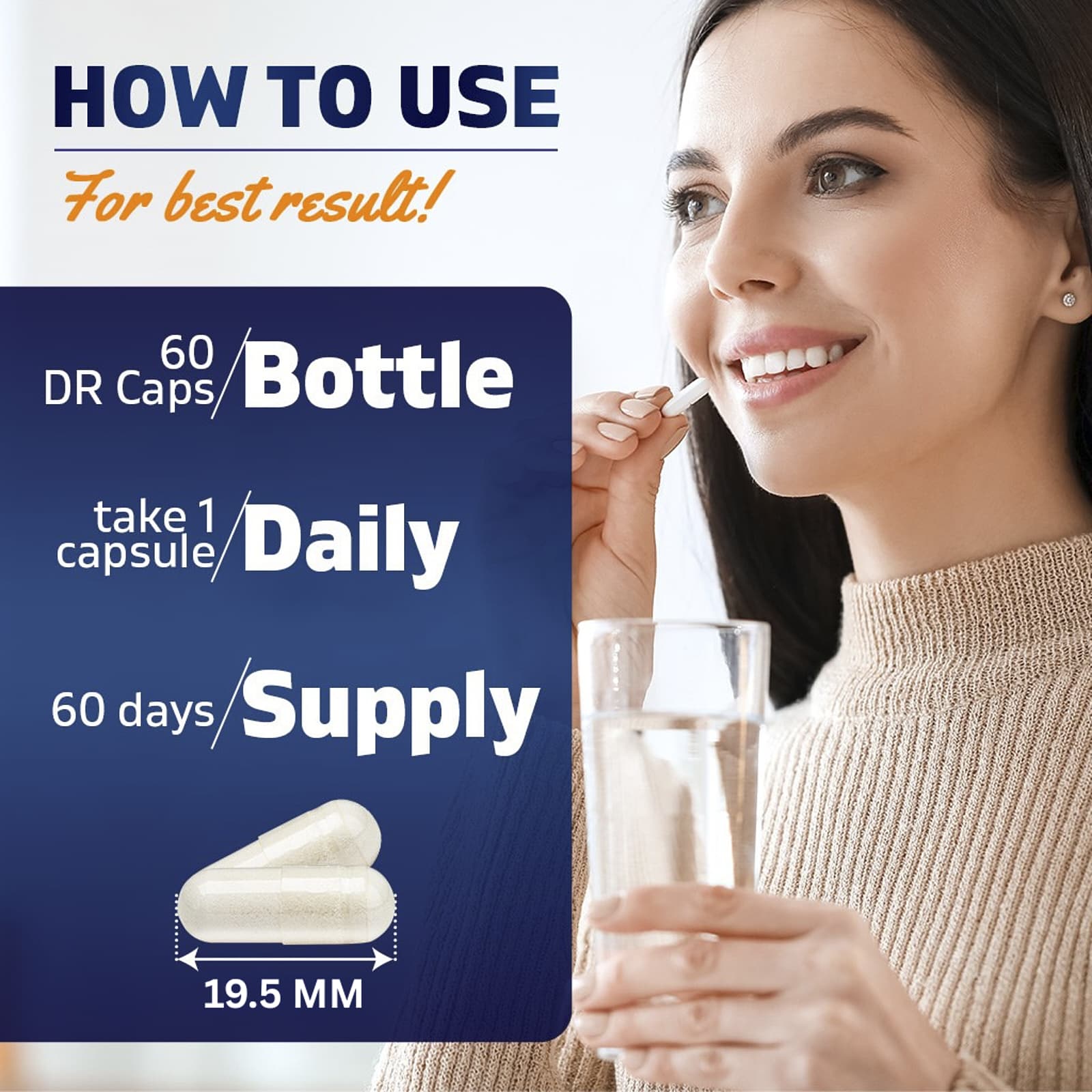 Vitamatic Bifidobacterium Lactis, 60 DRcaps Hypromellose Capsules — étiquette 1