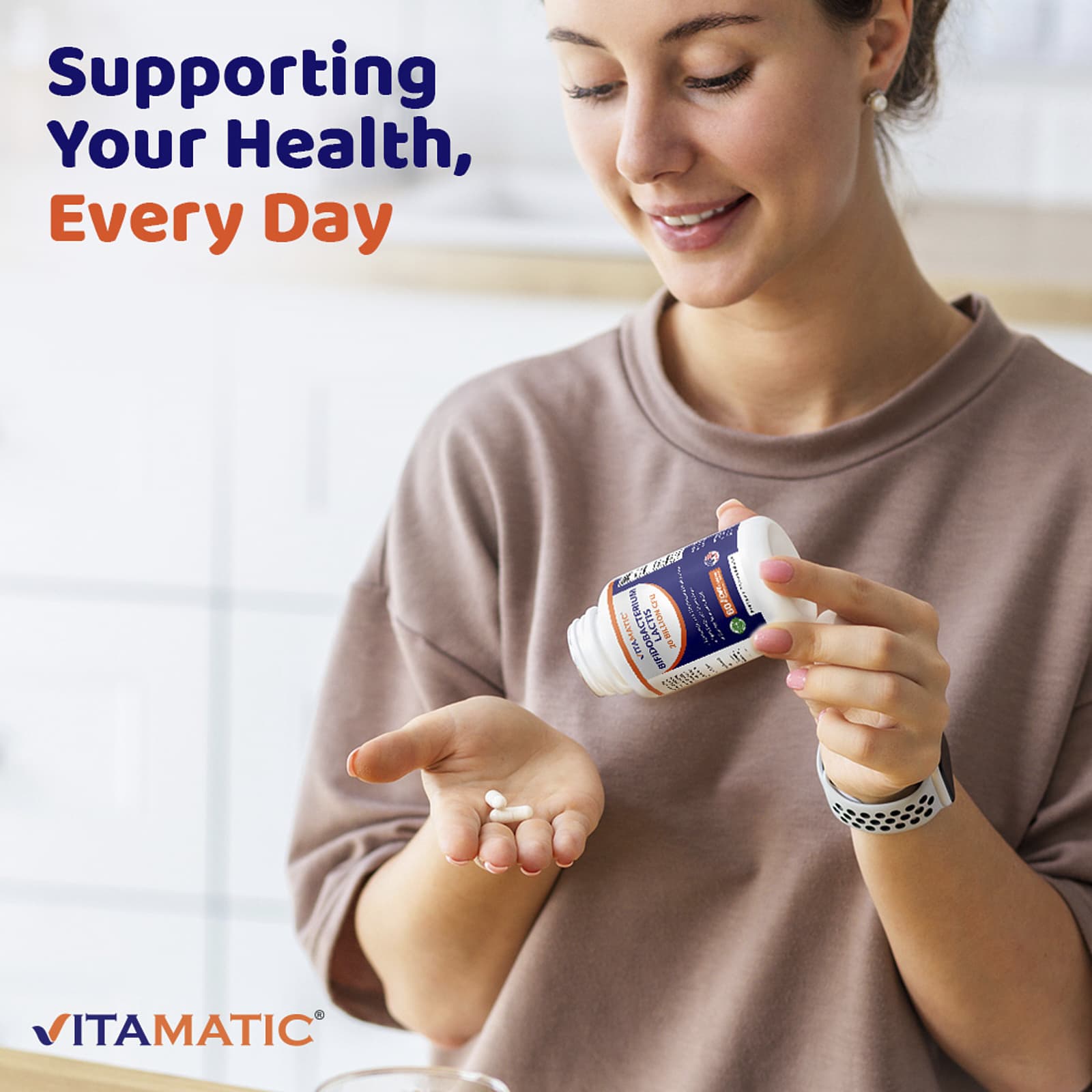 Vitamatic Bifidobacterium Lactis, 60 DRcaps Hypromellose Capsules — étiquette 3