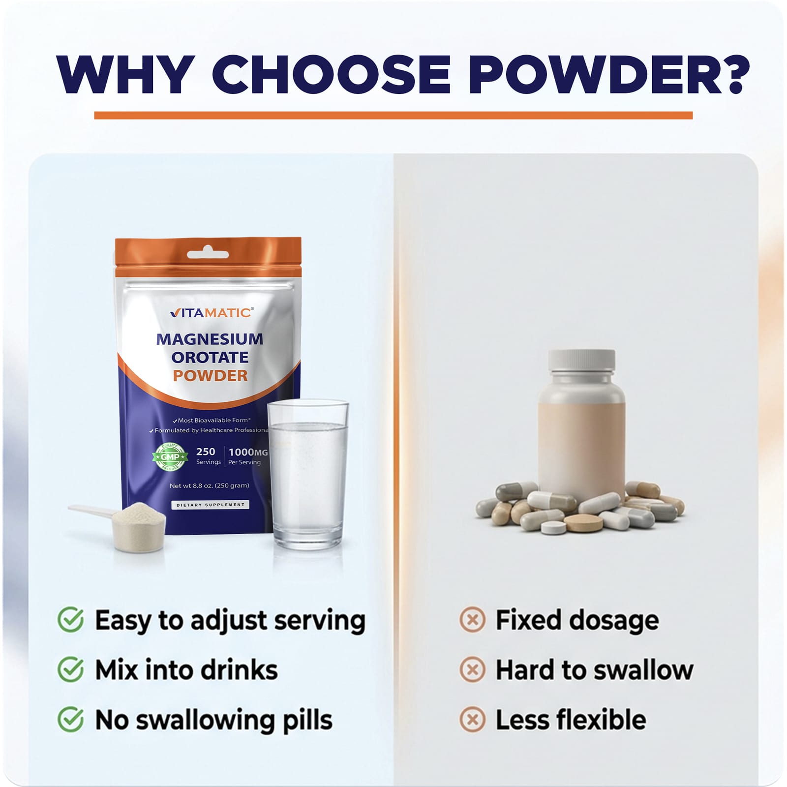 Vitamatic Magnesium Orotate Powder – 250 g — étiquette 3