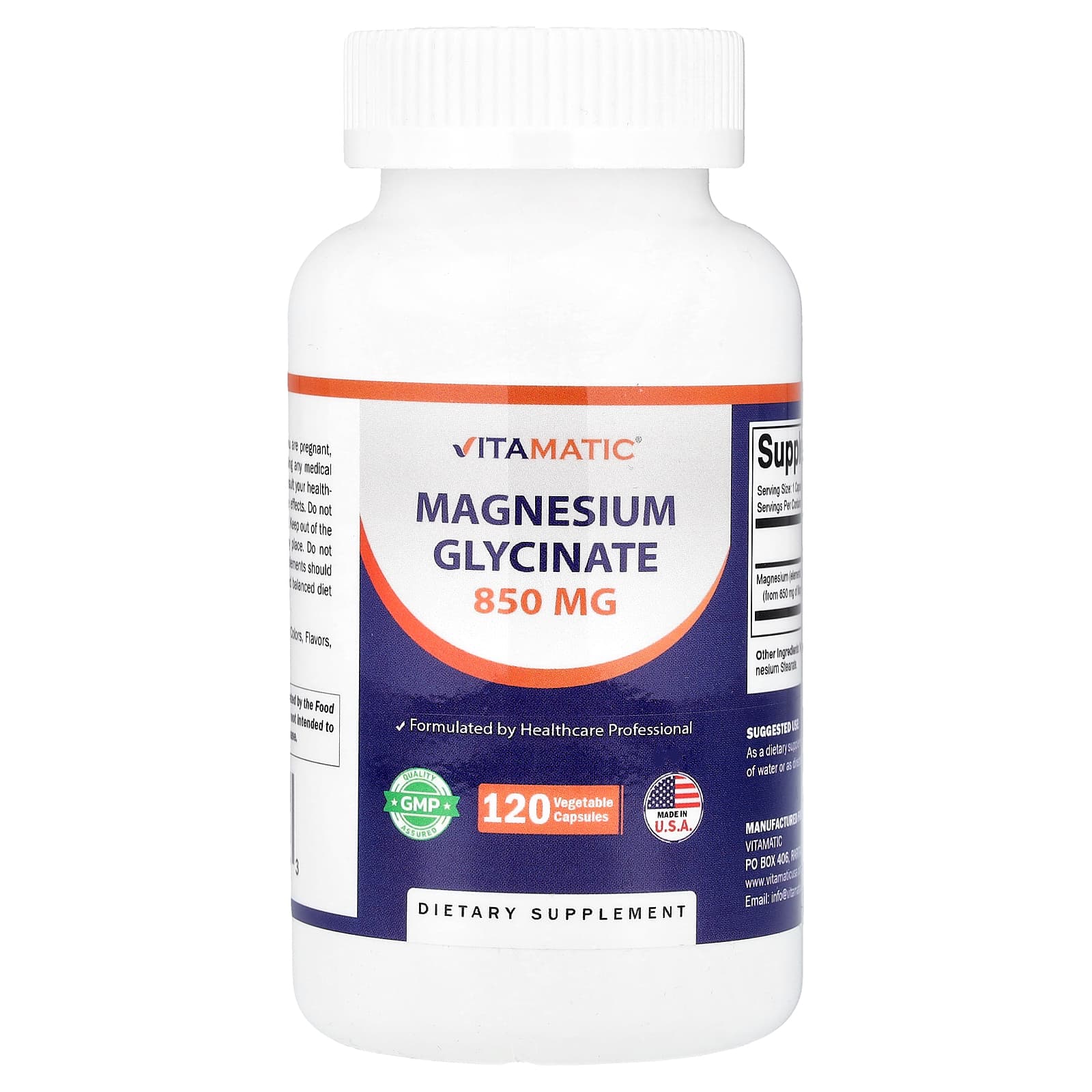 Vitamatic Magnesium Glycinate – 850 mg — Tunisie