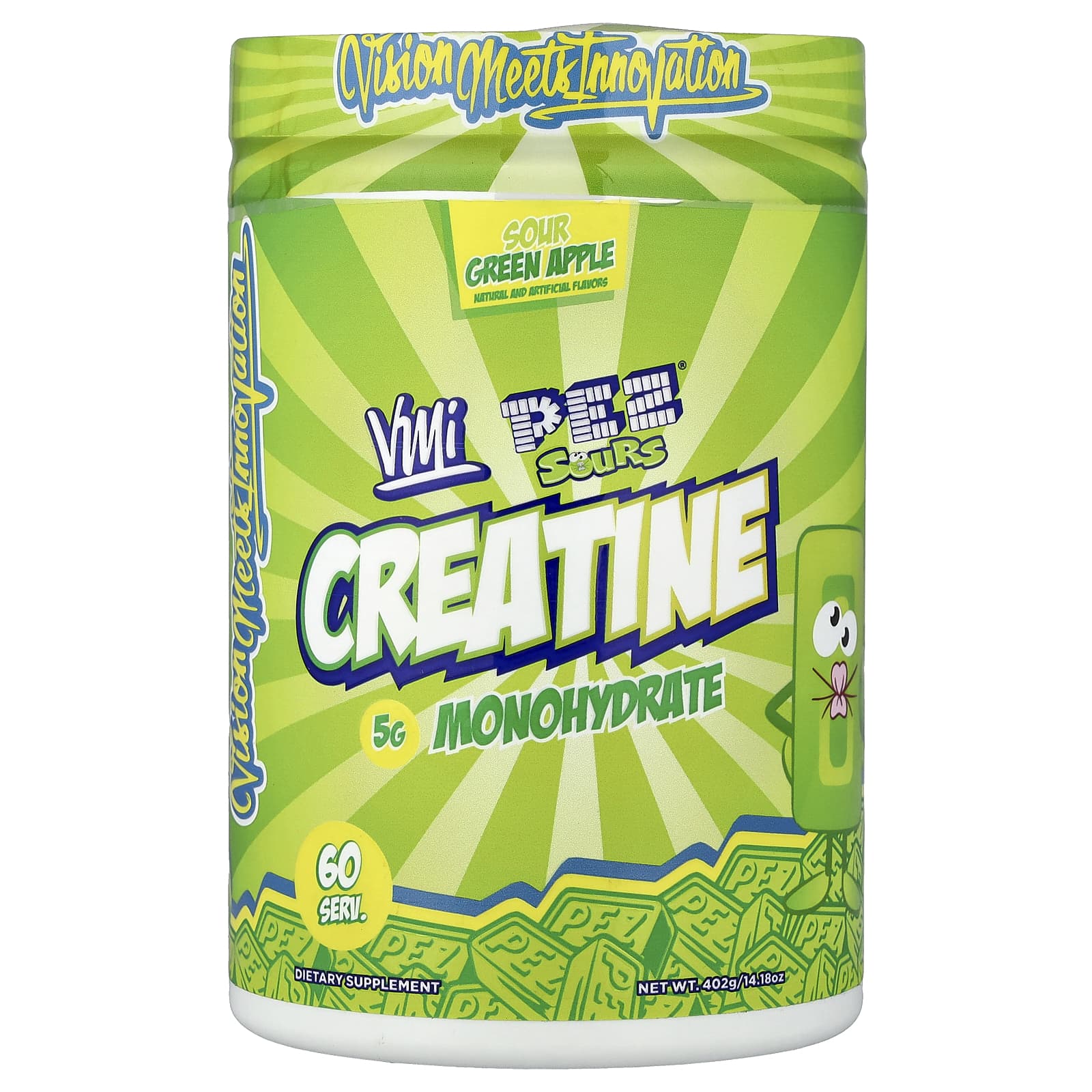 VMI Sports Creatine Monohydrate – Pez Sour Green Apple – 402 g — Tunisie