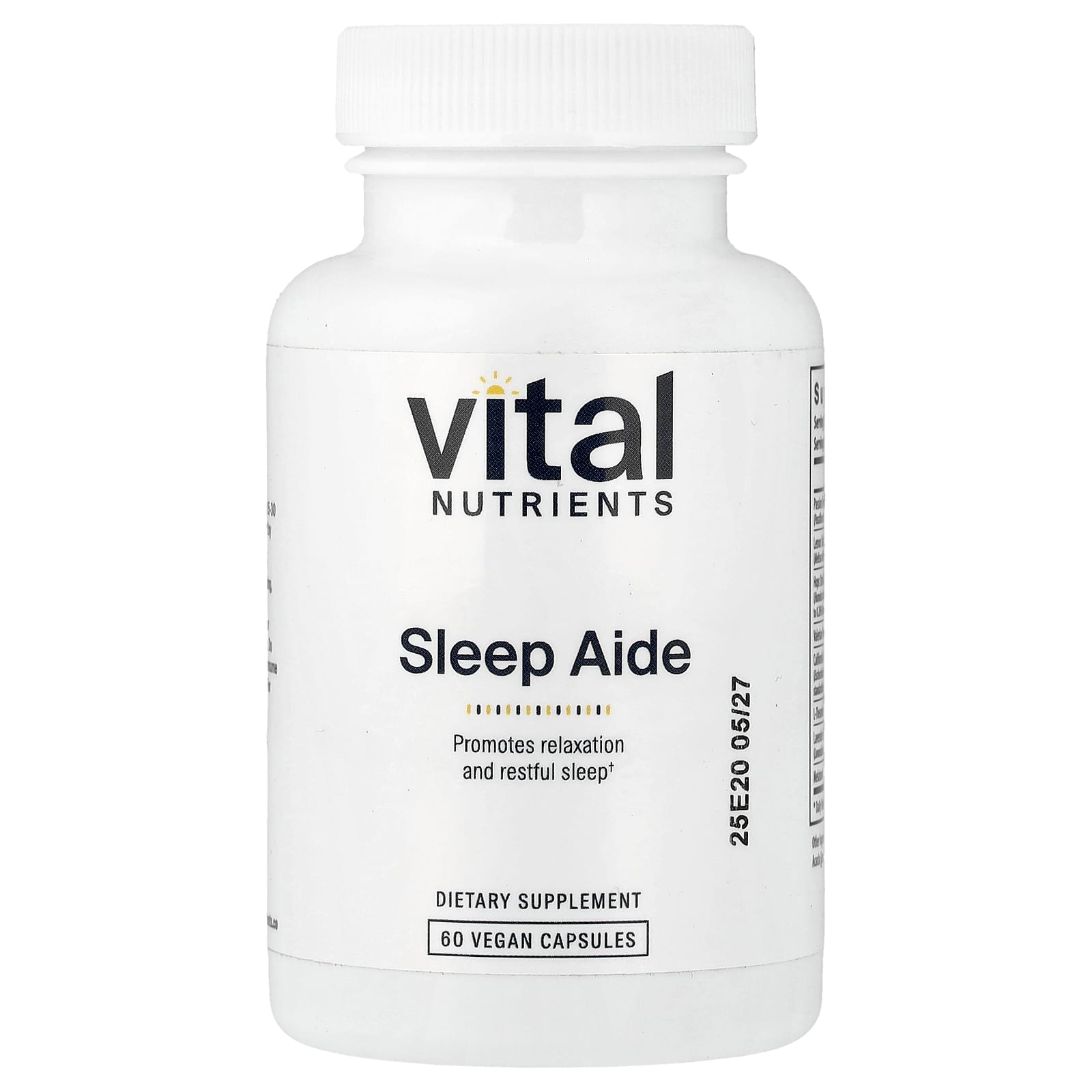Vital Nutrients Sleep Aide – 60 gélules véganes — Tunisie