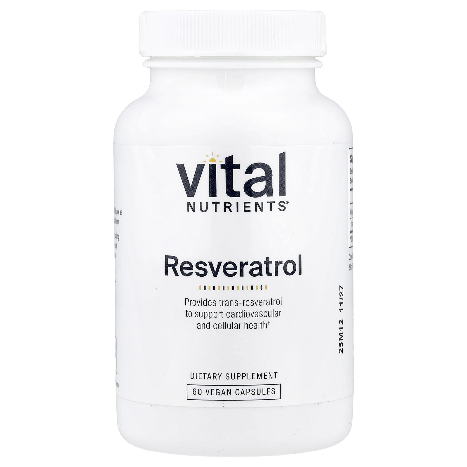 Vital Nutrients Resveratrol – 60 gélules véganes — Tunisie