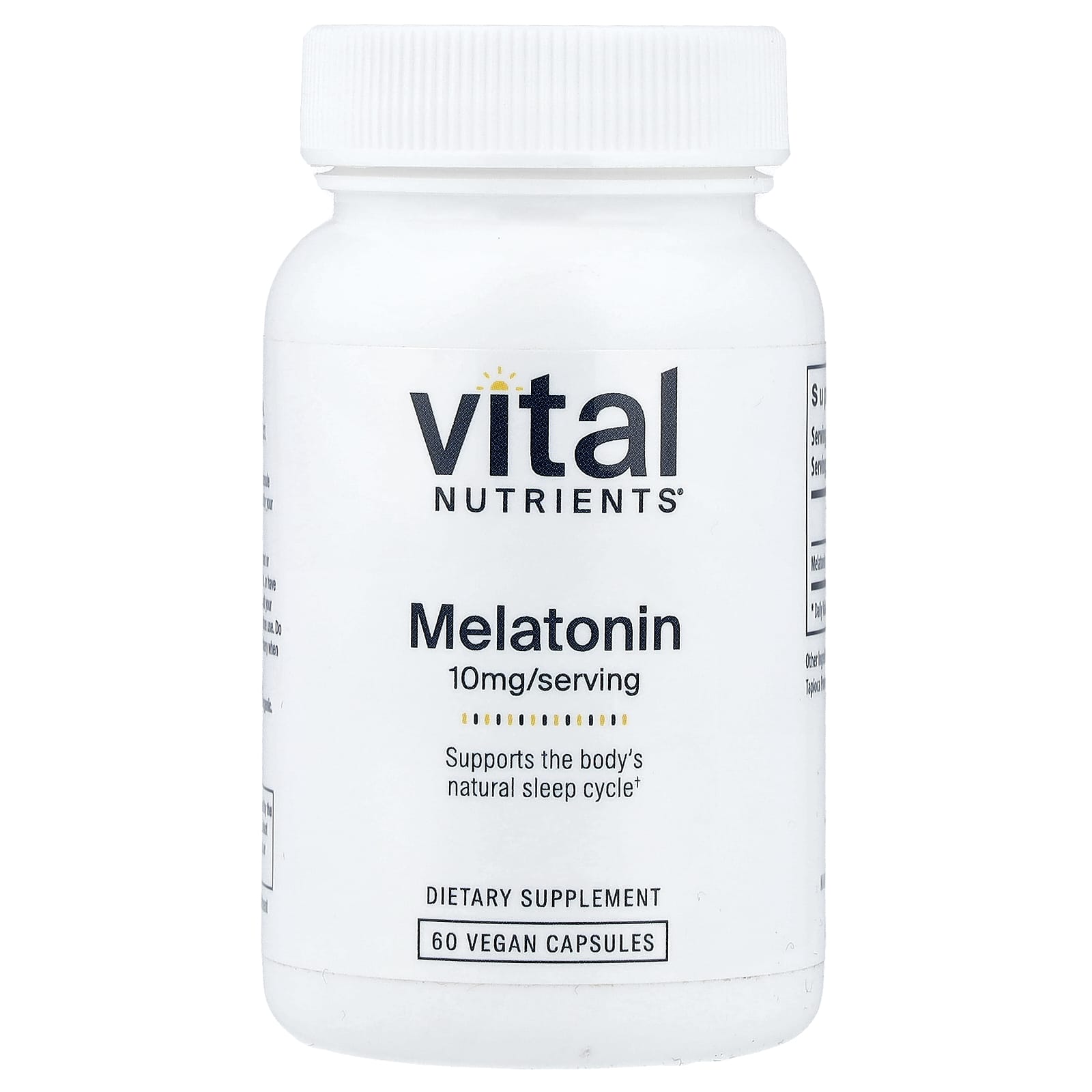 Vital Nutrients Melatonin – 10 mg – 60 gélules véganes — Tunisie