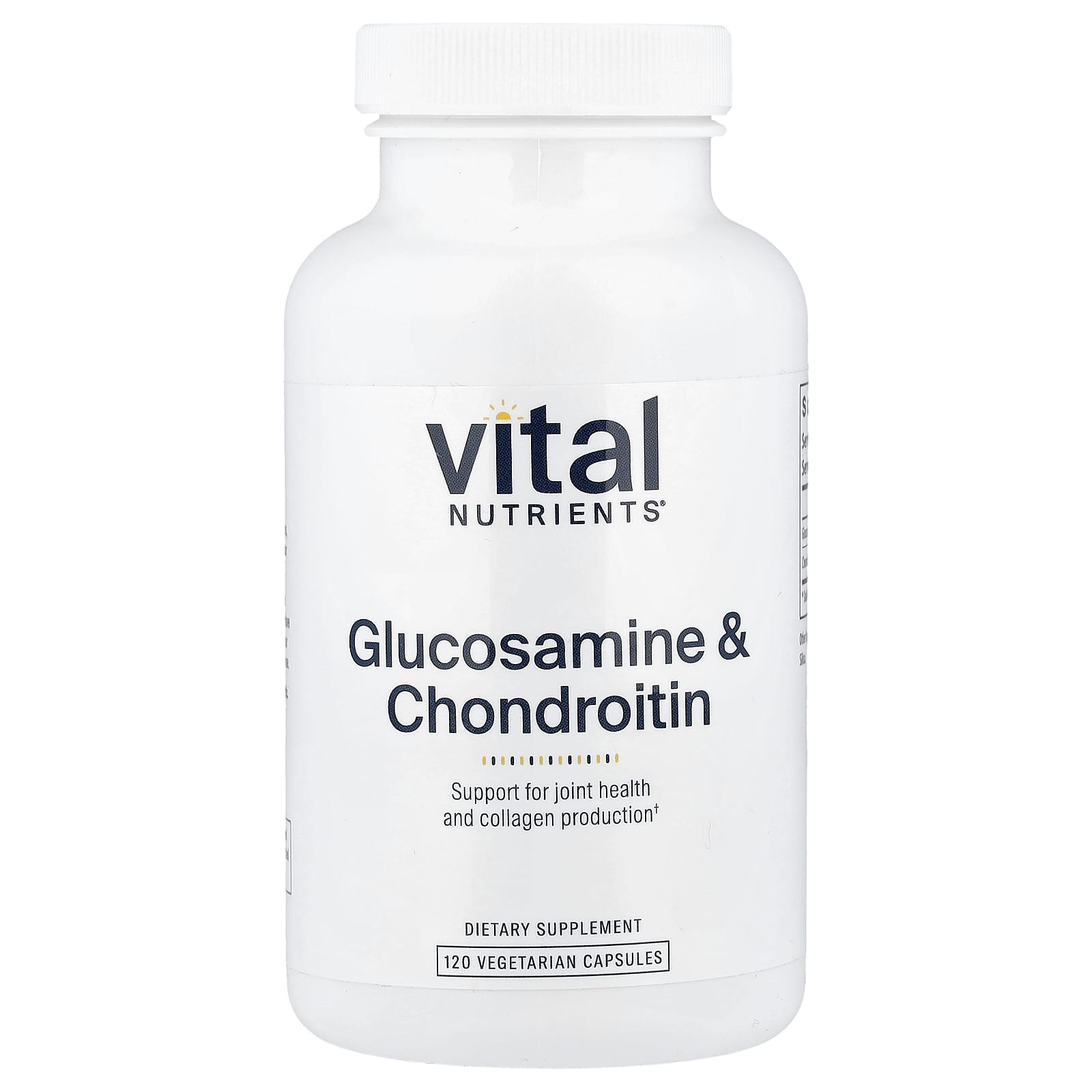Vital Nutrients Glucosamine & Chondroitin – 120 gélules végétales — Tunisie