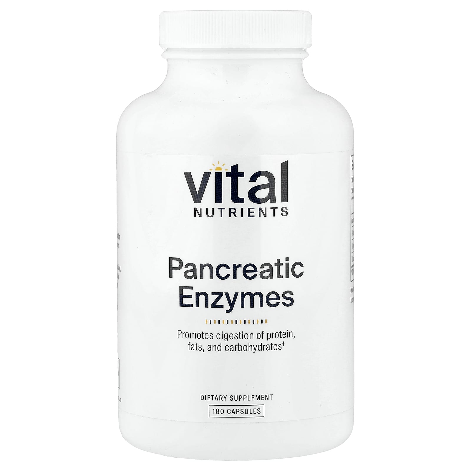 Vital Nutrients Pancreatic Enzymes – 180 gélules — Tunisie