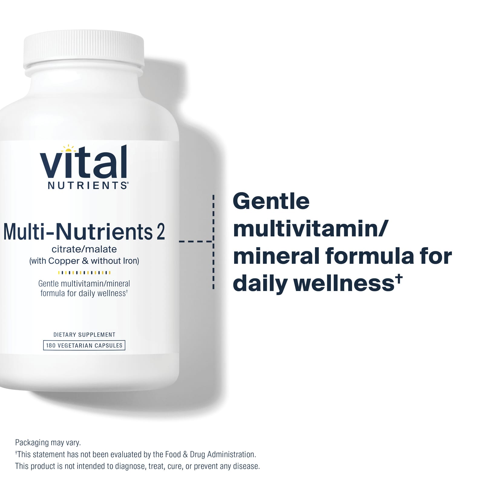 Vital Nutrients Multi-Nutrients 2 – 180 gélules végétales — étiquette 1