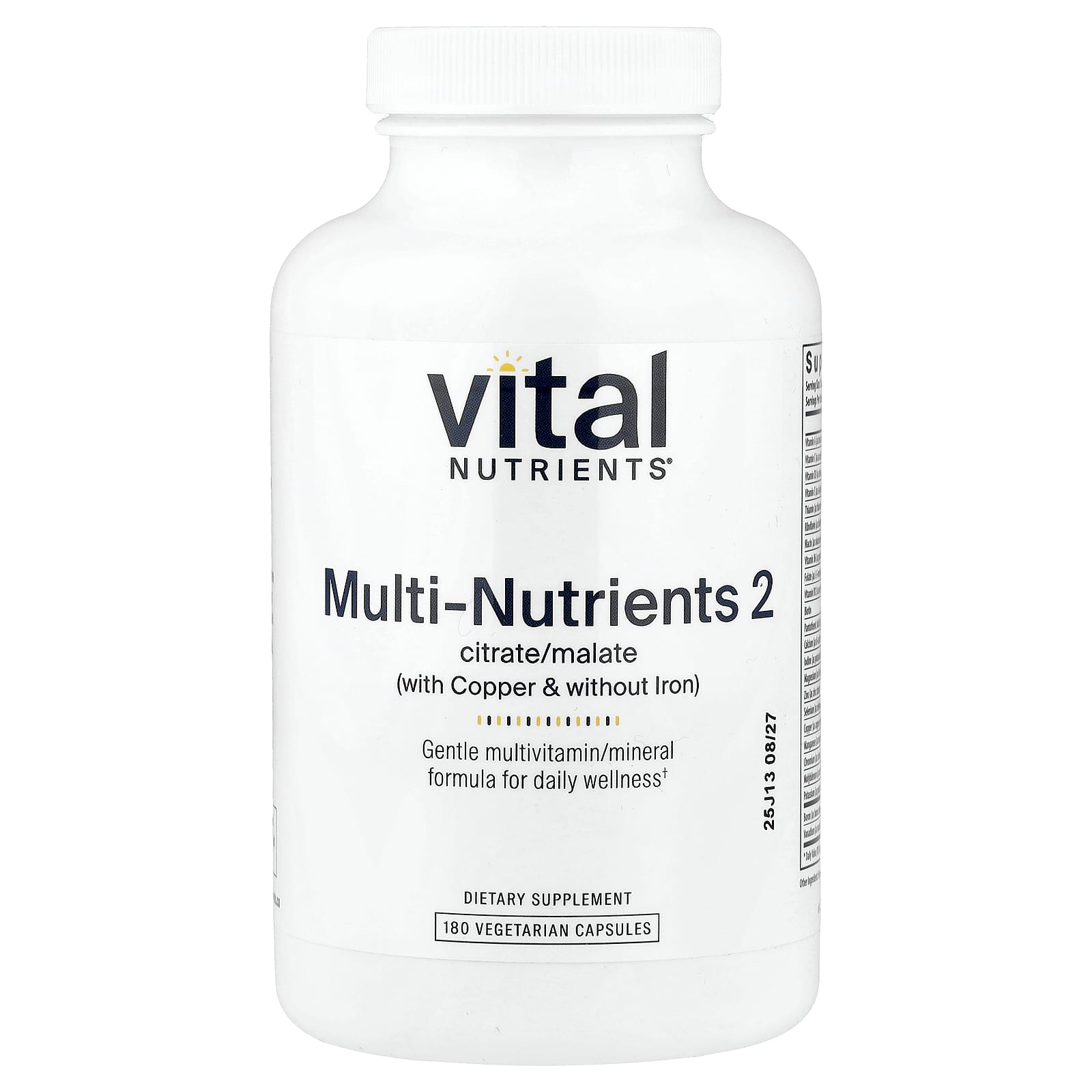 Vital Nutrients Multi-Nutrients 2 – 180 gélules végétales — Tunisie