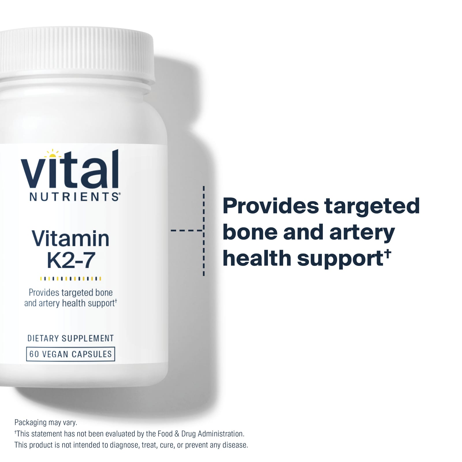 Vital Nutrients Vitamin K2-7 – 60 gélules véganes — étiquette 1